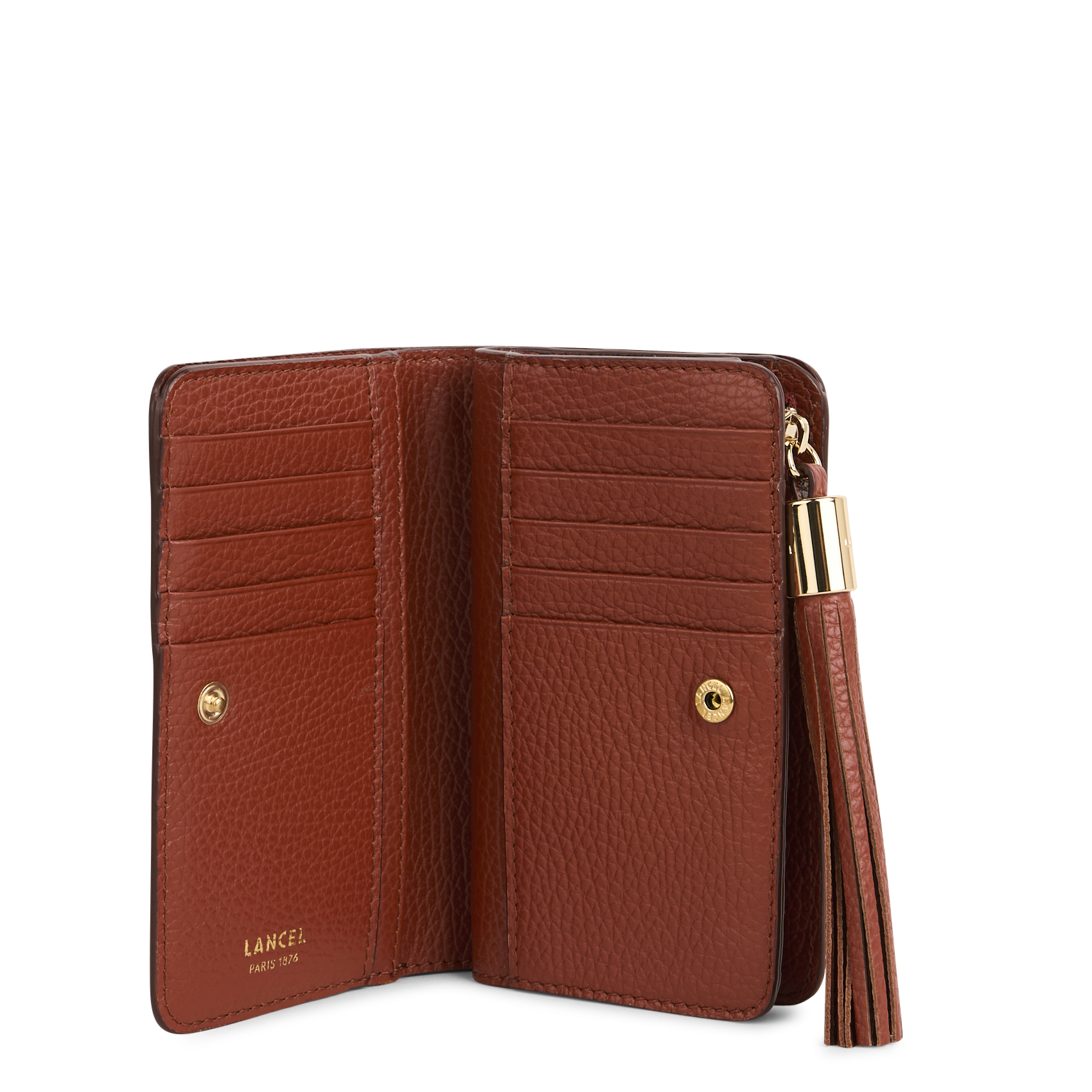 Brieftasche aus genarbtem Vachetteleder LANCEL Orange