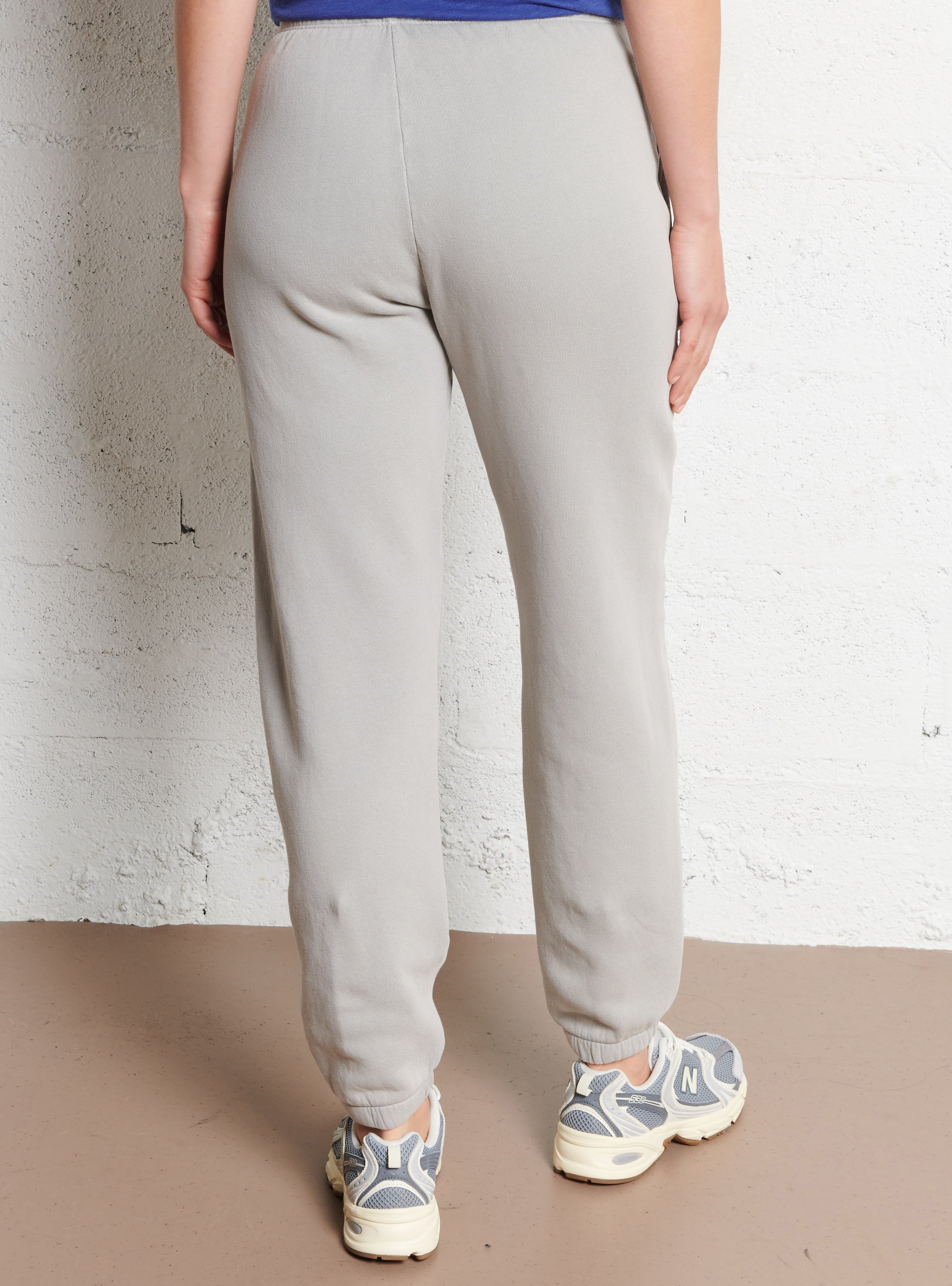 High-waisted cotton-blend joggers AMERICAN VINTAGE Grey