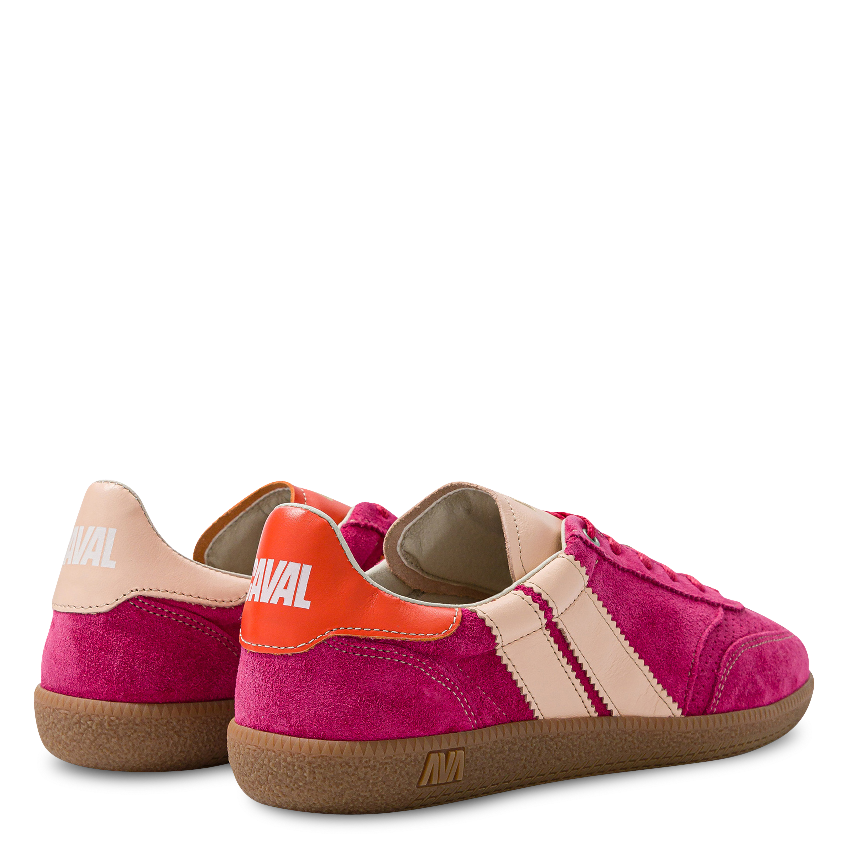 Suede leather low-top sneakers CAVAL Pink