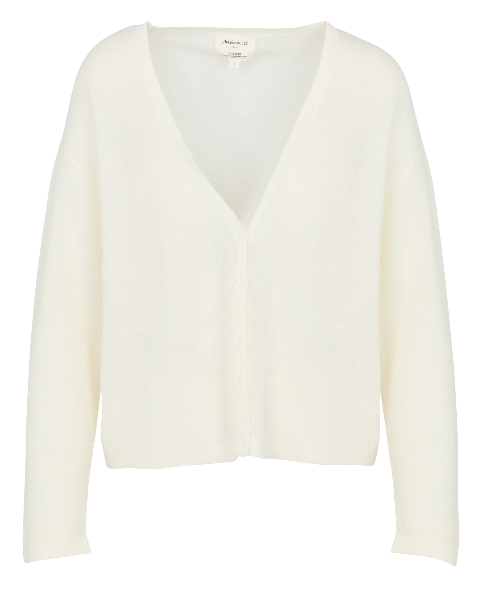 Gilet droit col V en maille MAISON 123