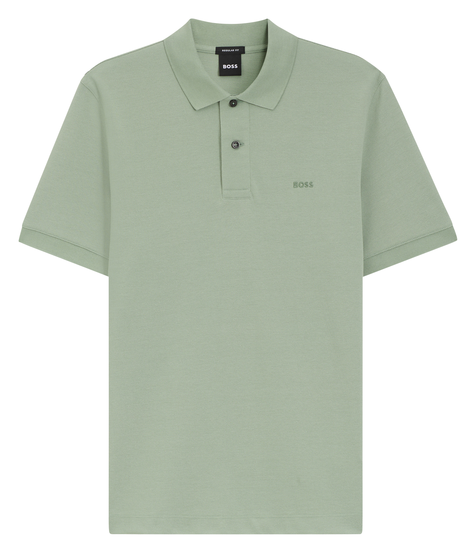 Short-sleeve solid color polo BOSS Khaki