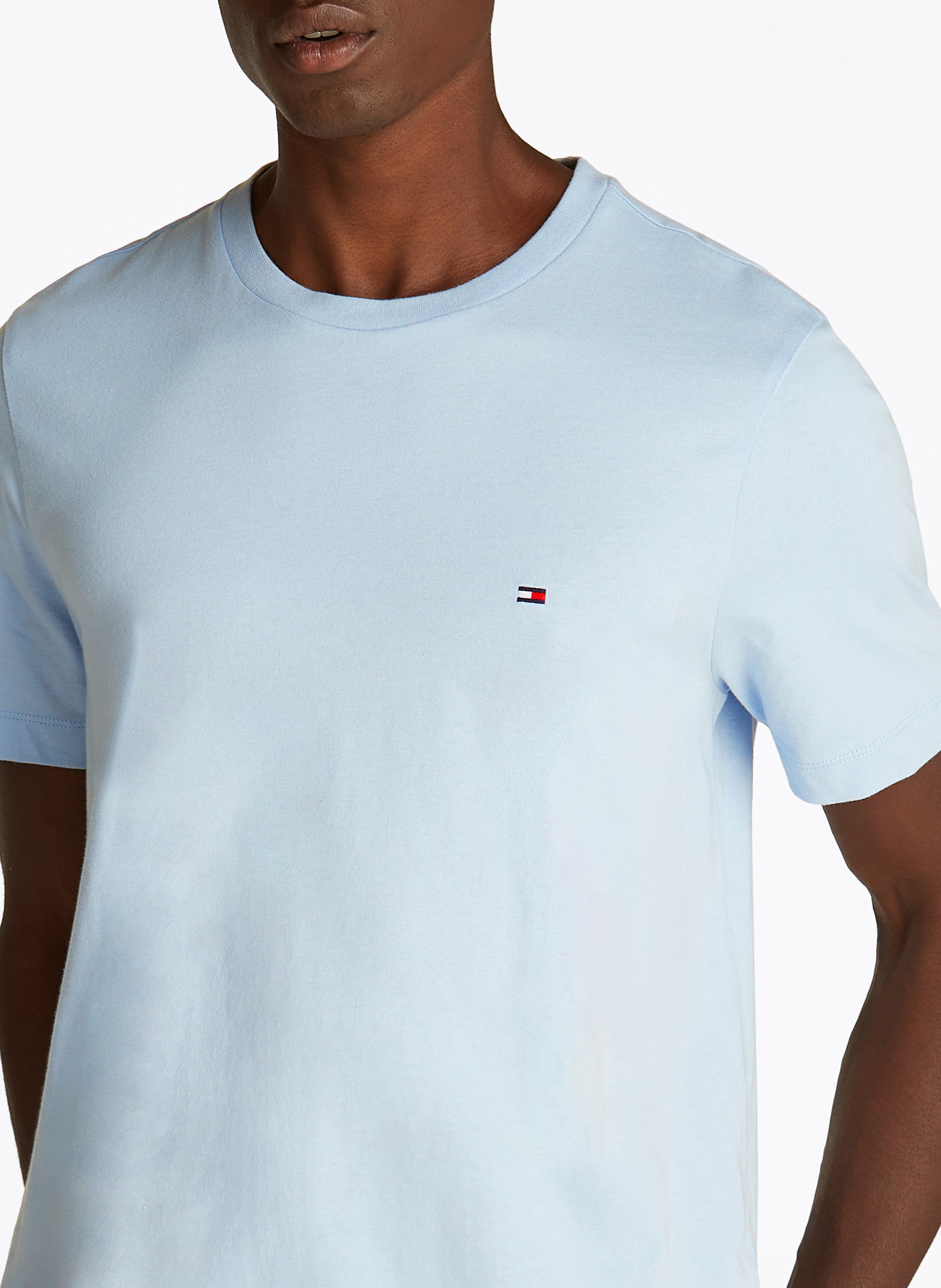 Tee-shirt à col rond en coton TOMMY HILFIGER Bleu