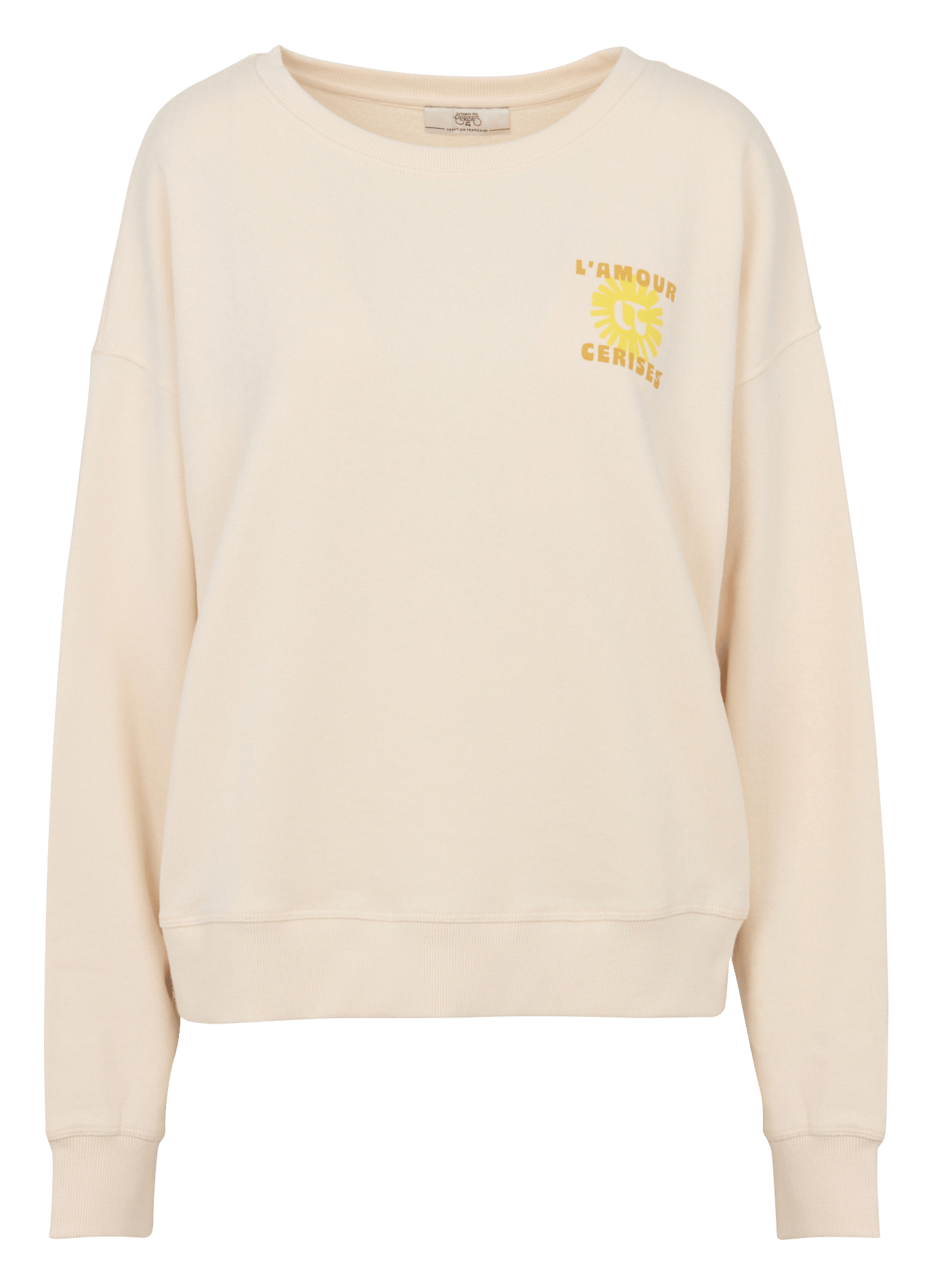 Gestreepte, oversized sweater met ronde hals, katoenblend LE TEMPS DES CERISES Blauw