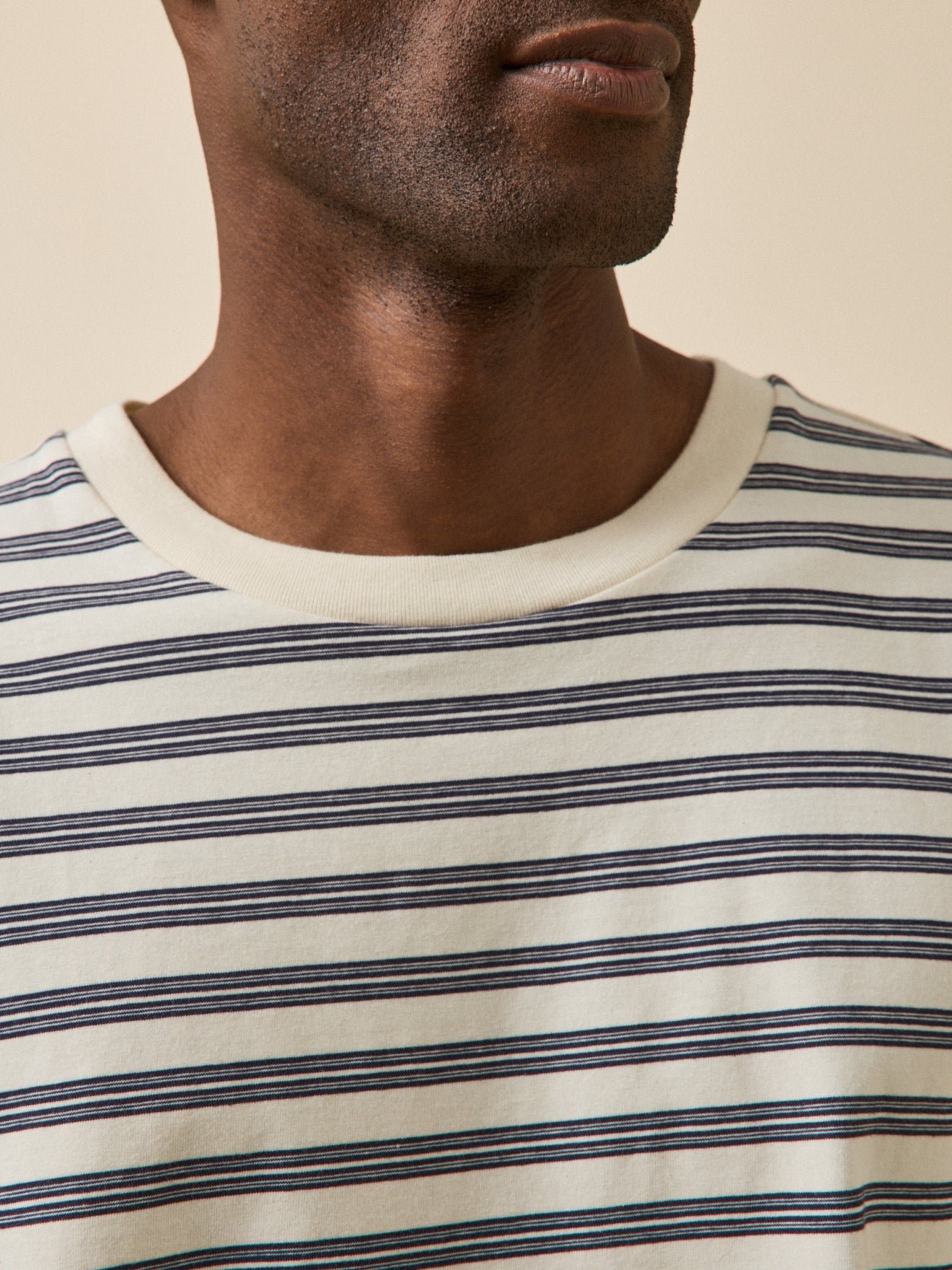 Striped organic cotton t-shirt CYRILLUS Blue