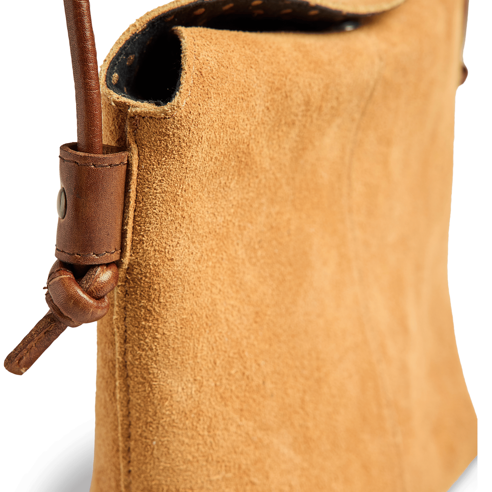 Leren schoudertas PIECES Bruin