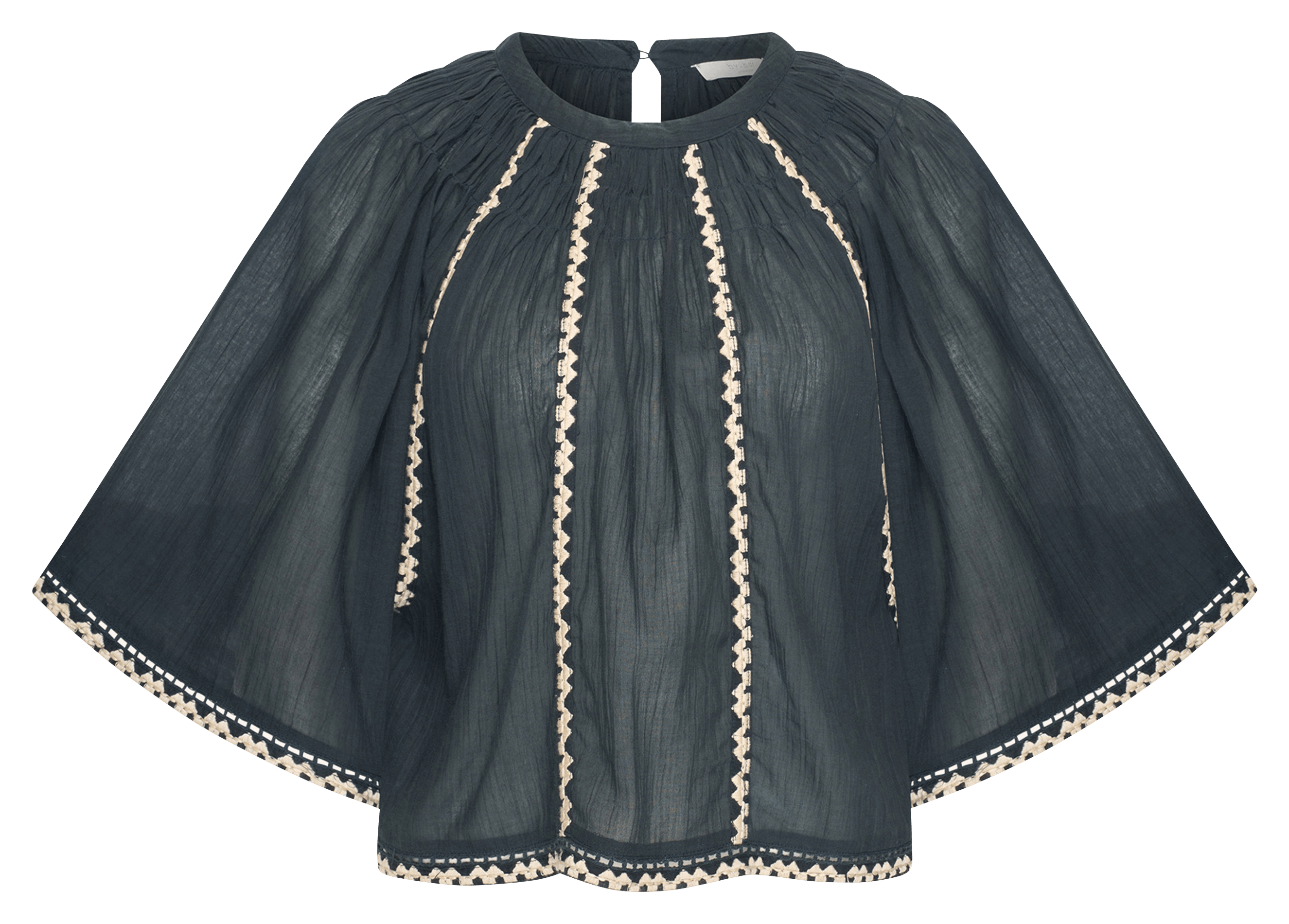 Blouse col rond en coton bio BY BAR Gris