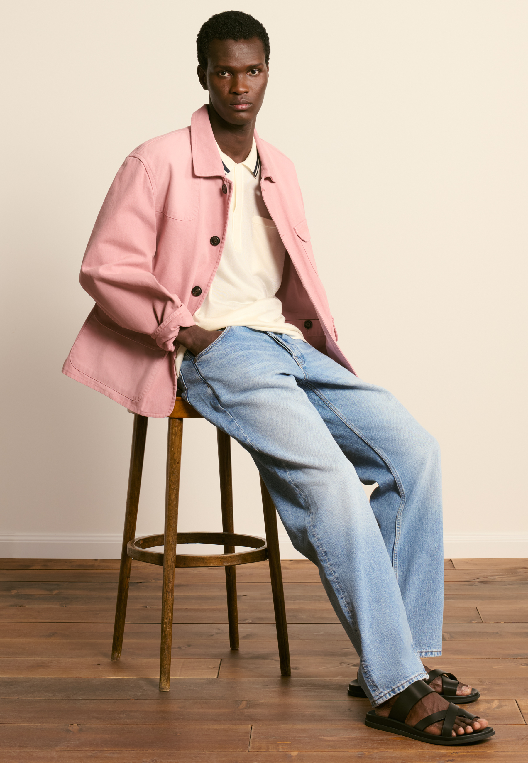 Light thread polo MAISON MONTAGUT White