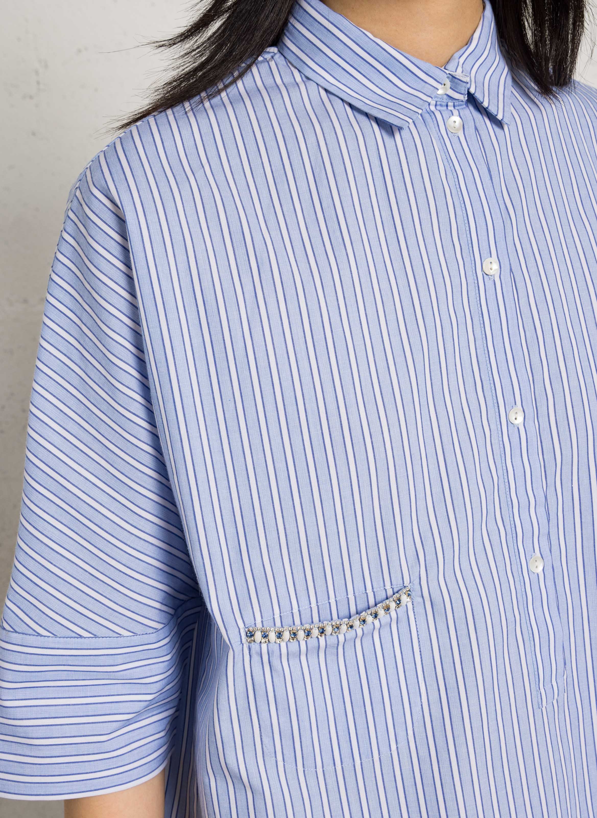 Chemise col classique en coton  BELLA JONES Bleu