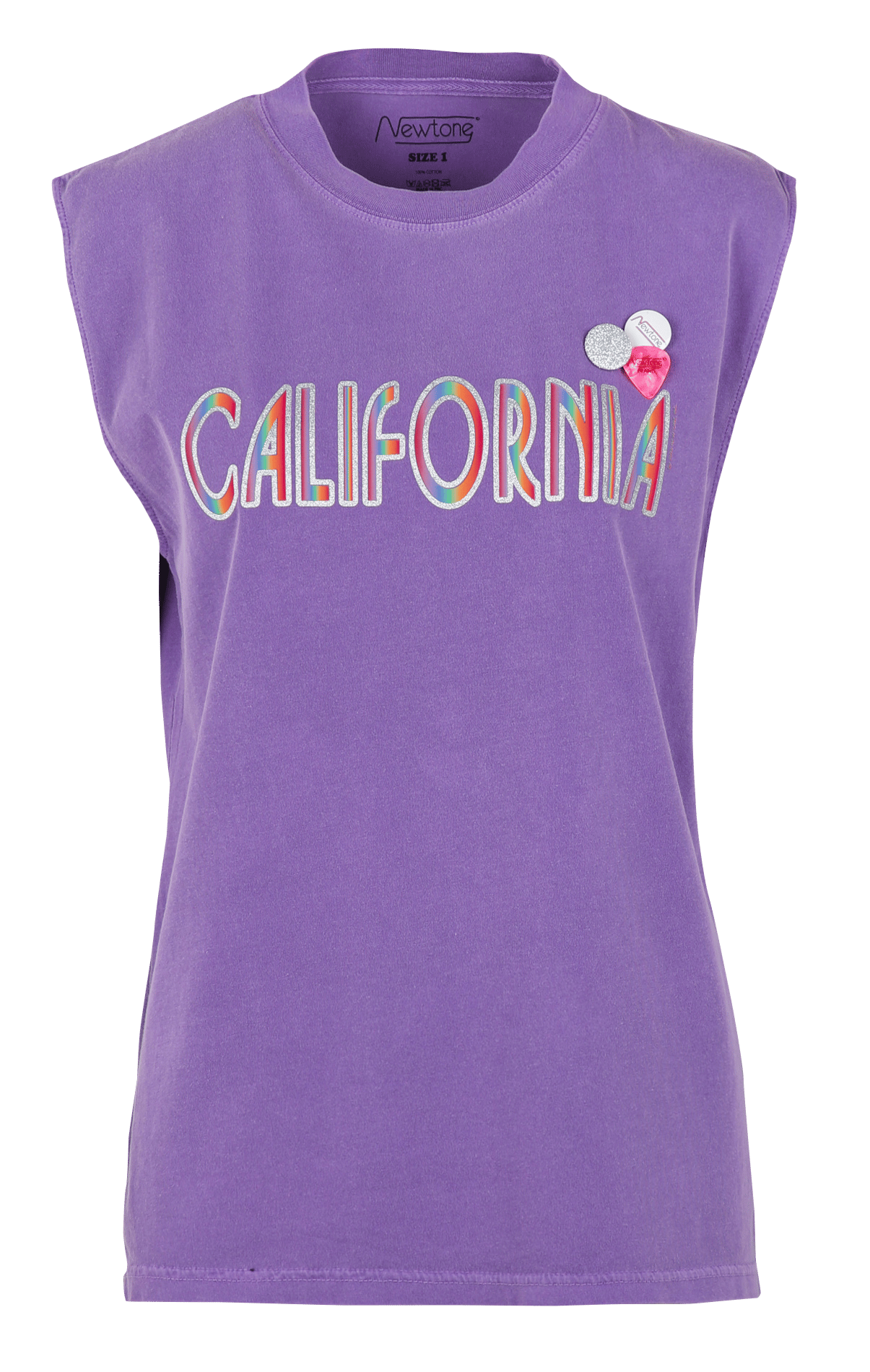 Straight cotton tank top NEWTONE Purple