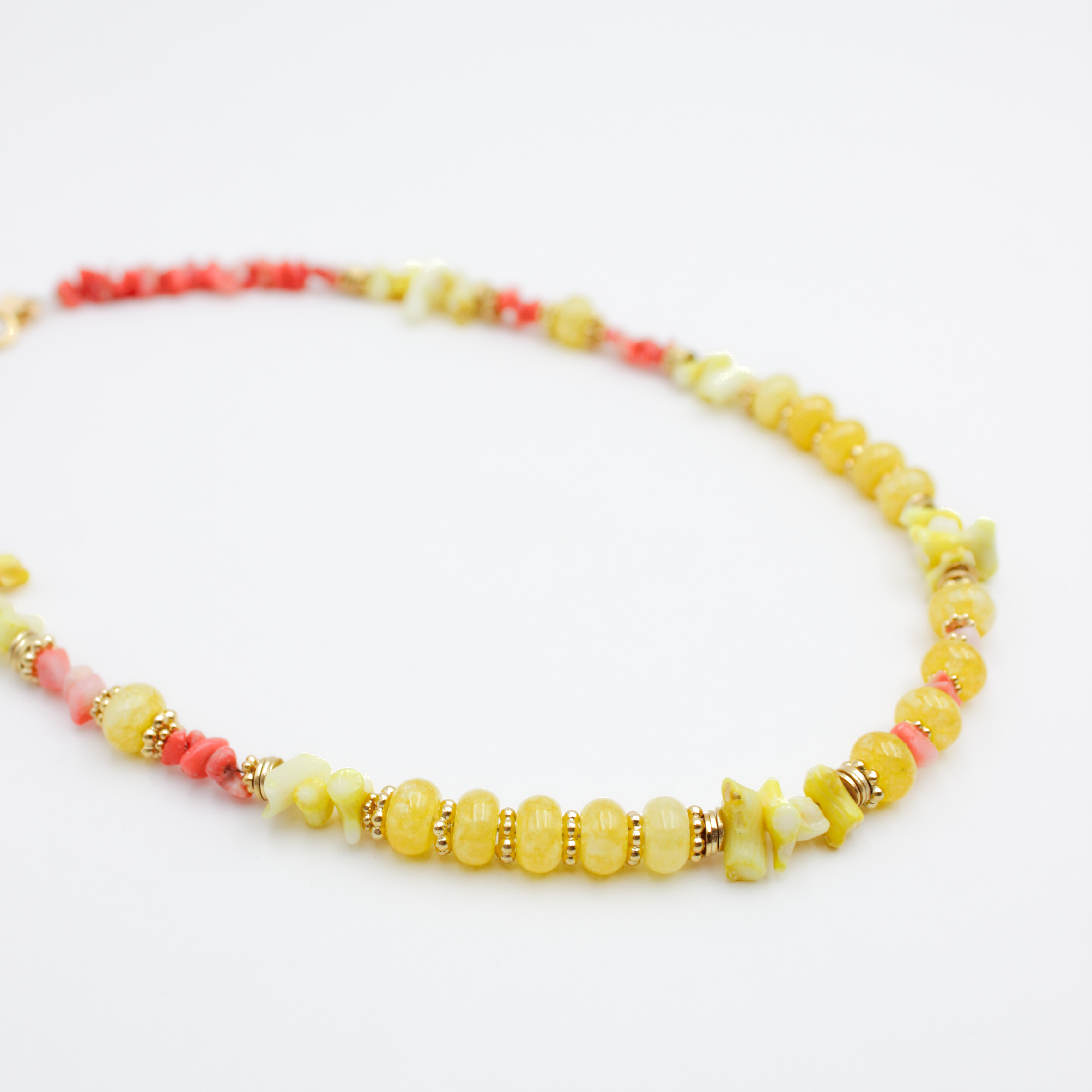 Collier heishi crunchs et billes - charline L'ATELIER DES DAMES Doré