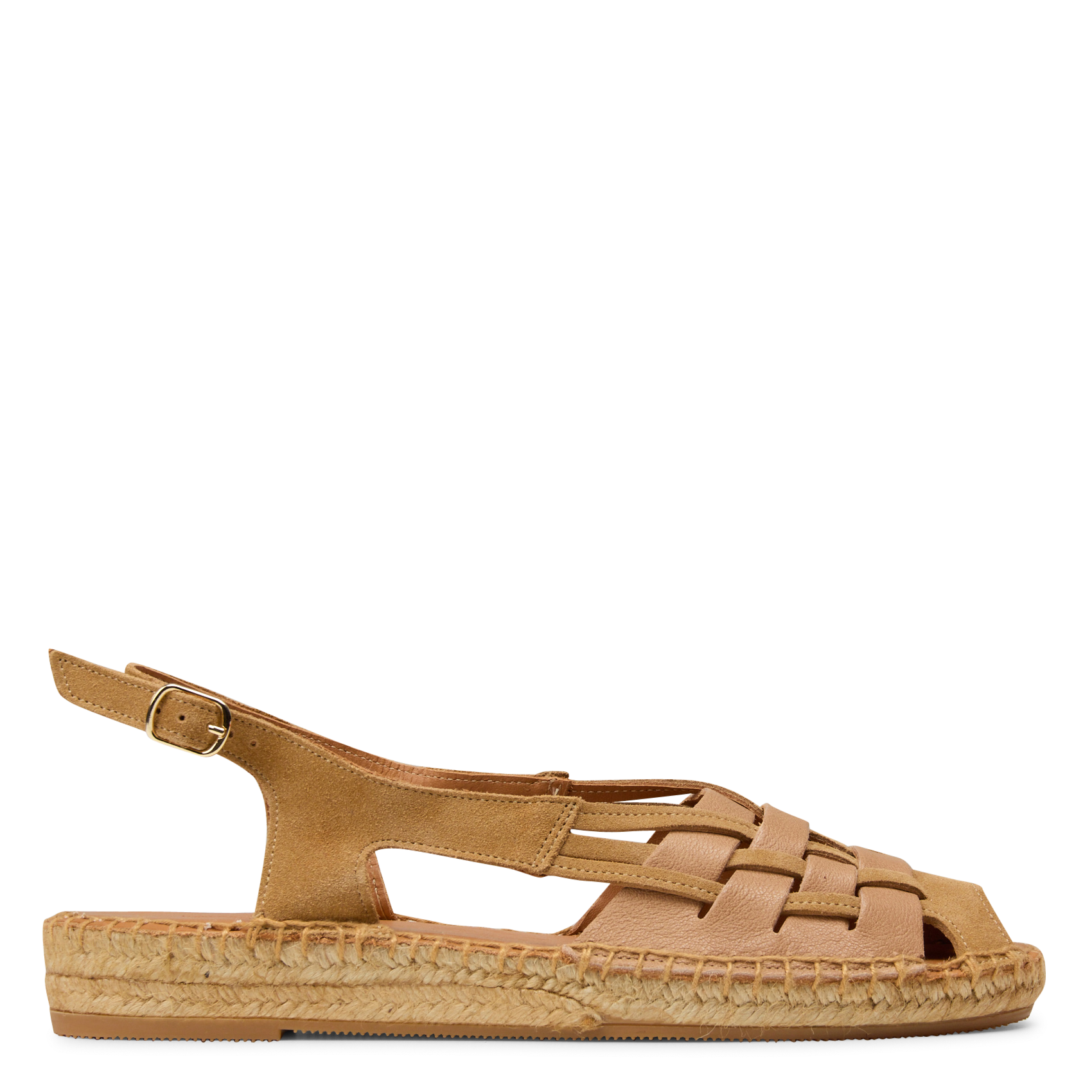 Leather espadrilles NAGUISA Brown