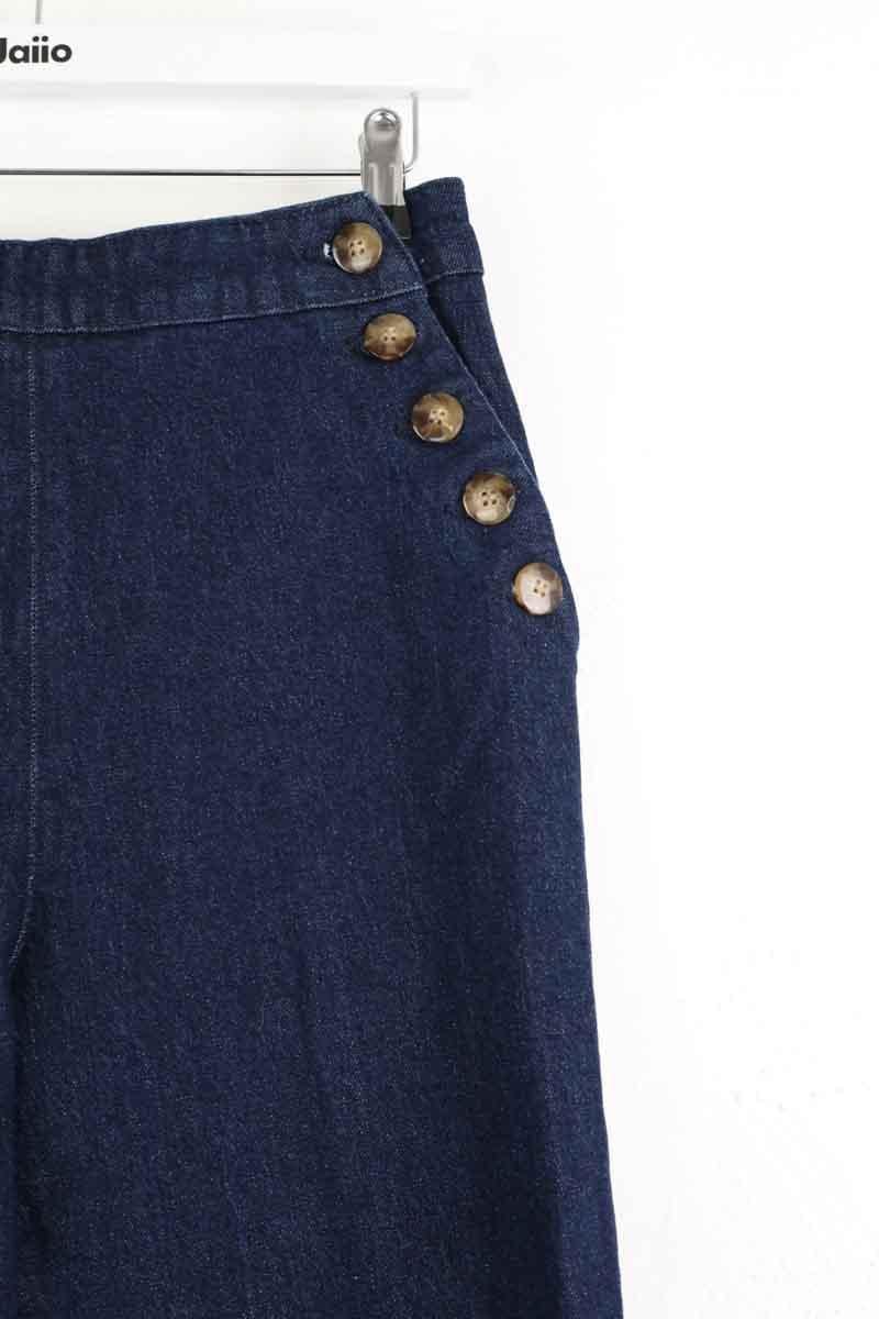 Straight cotton-blend pants SEZANE - Seconde main Blue