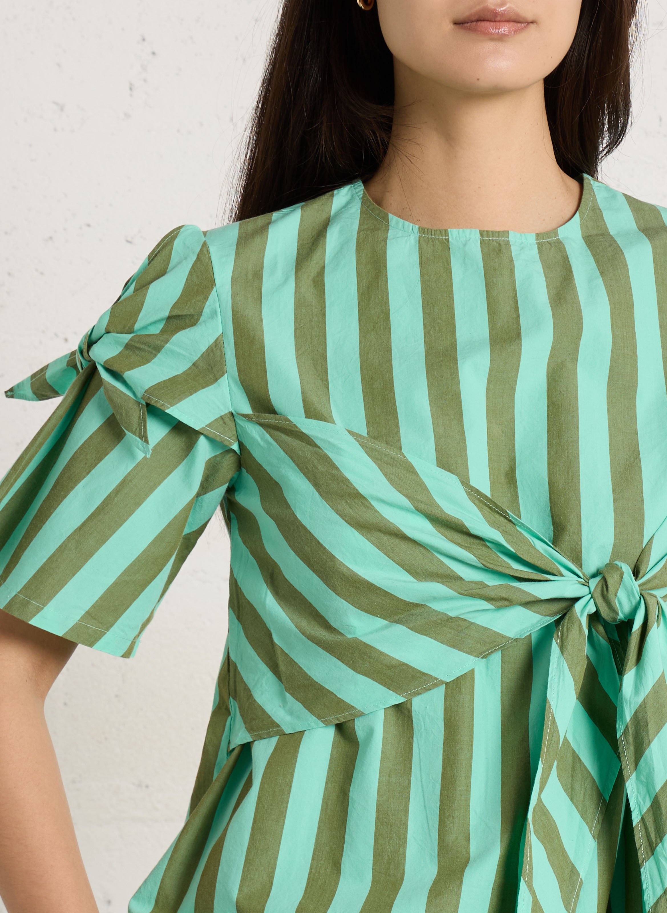 Weites Bio-Baumwolltop DAMSON MADDER Blau