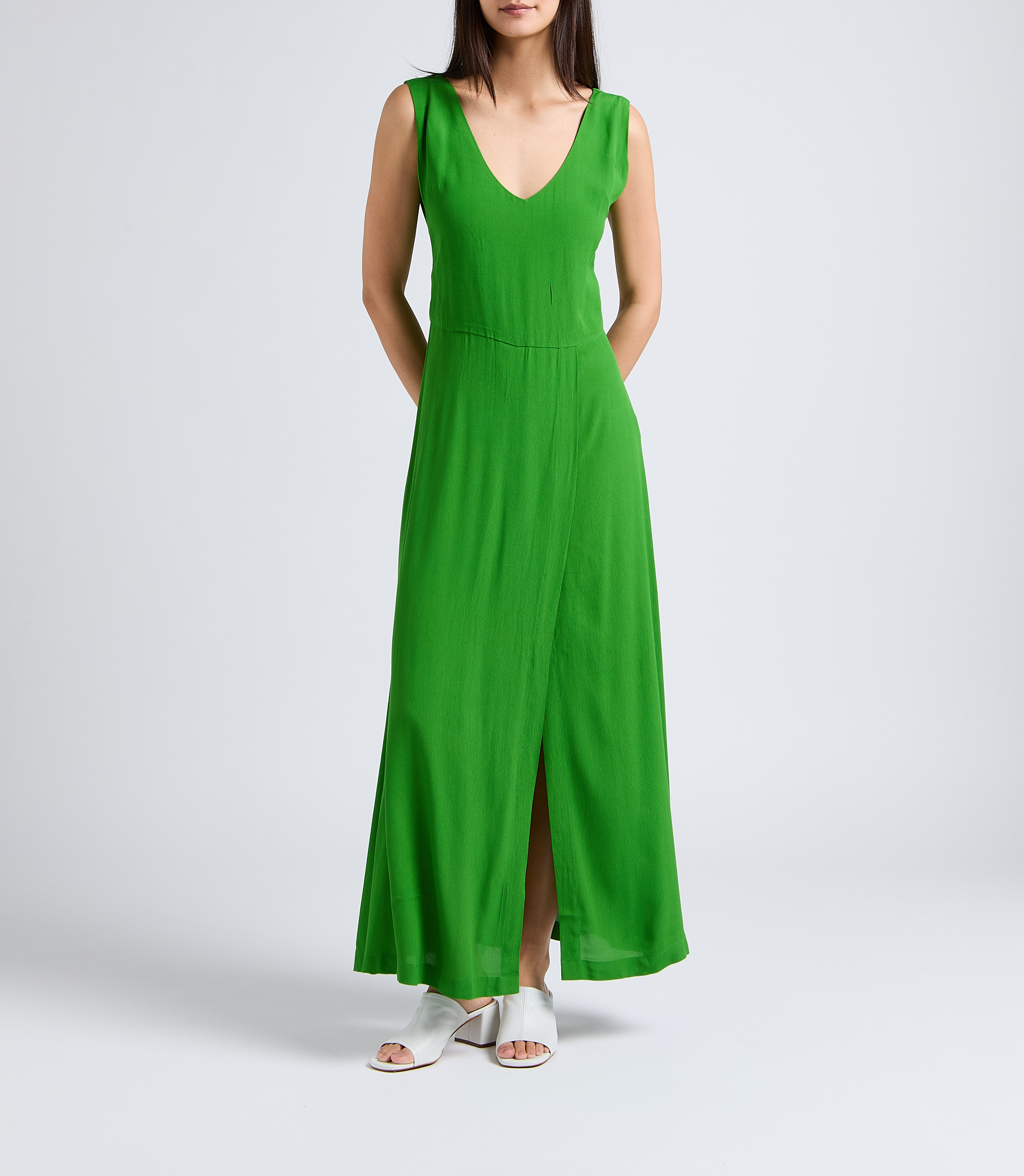 Robe longue col V KARMA KOMA Vert