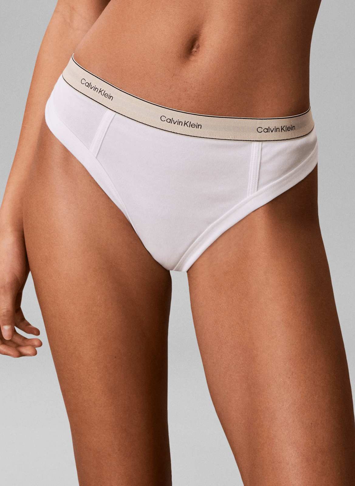 String uni en coton mélangé CALVIN KLEIN UNDERWEAR Blanc