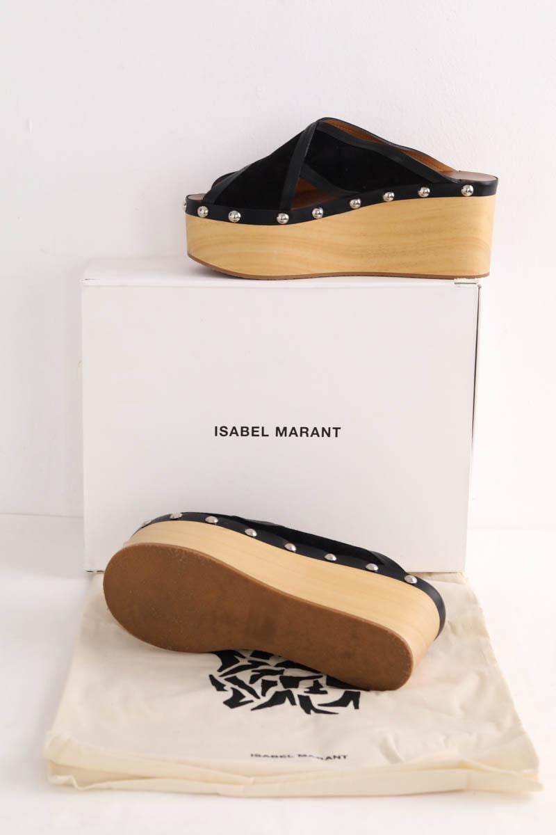 Faux leather sandals ISABEL MARANT - Seconde Main Black