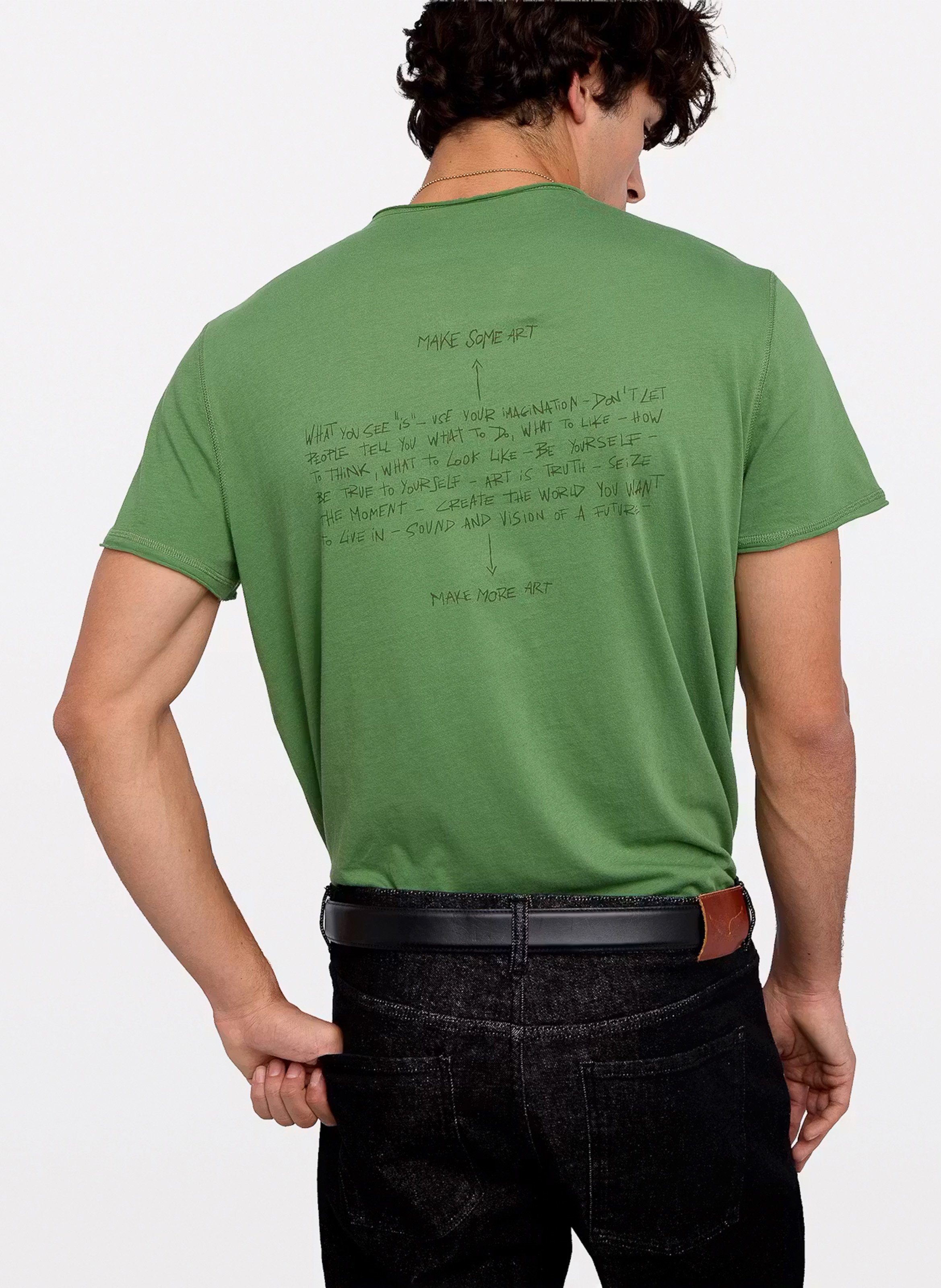 Camiseta de algodón con cuello tunecino ZADIG&VOLTAIRE Verde