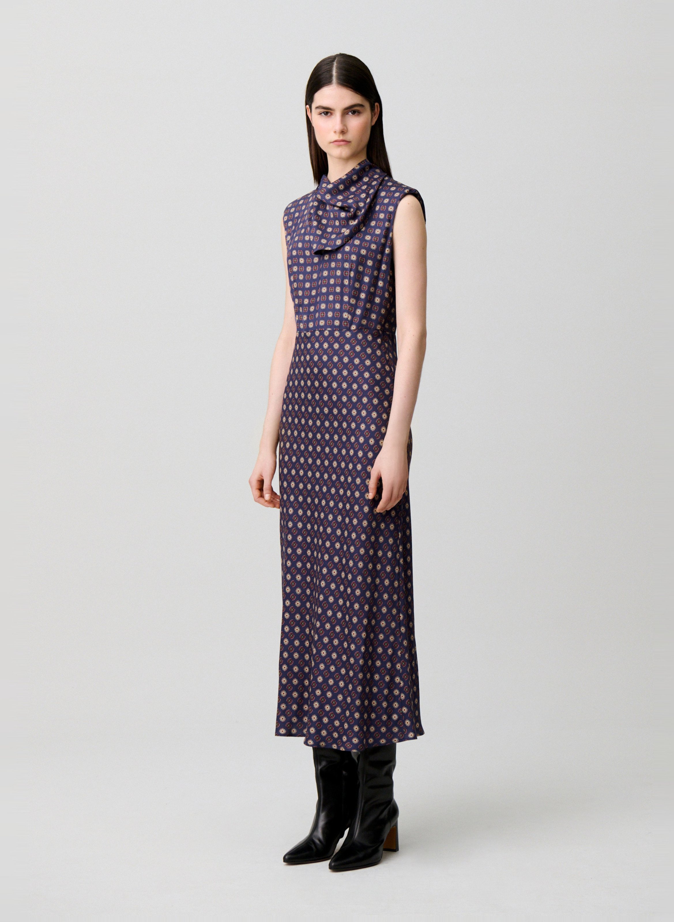 Robe midi imprimée  CLAUDIE PIERLOT Bleu
