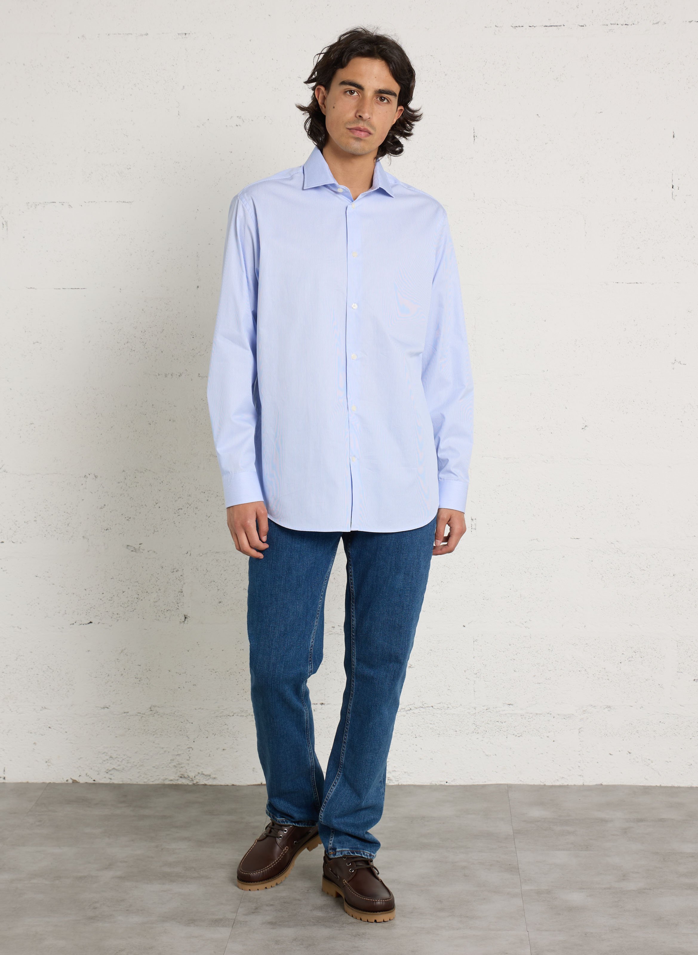 Gestreifte Baumwollbluse AU PRINTEMPS PARIS Blau