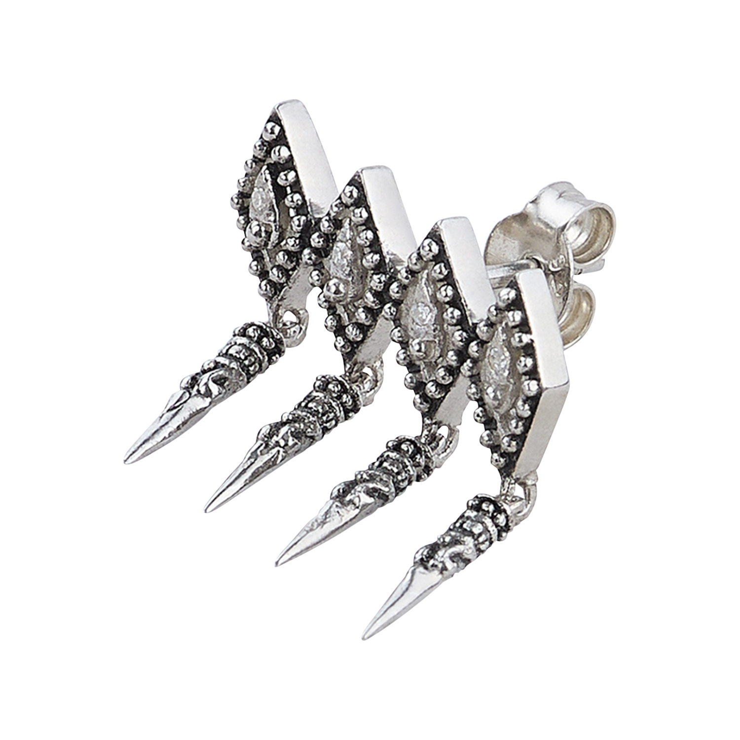 Mono boucle d'oreilles pendante BA&SH Argent