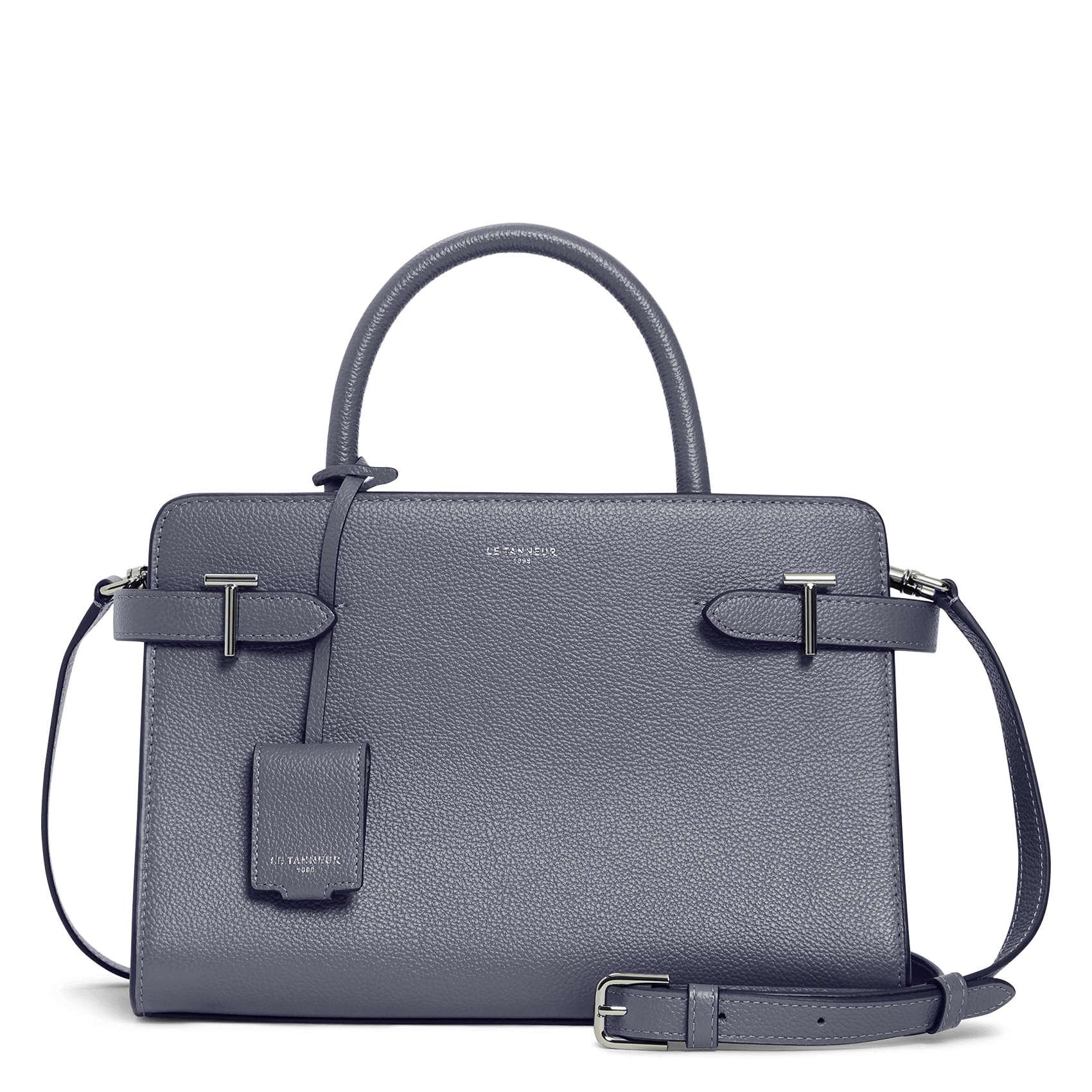 Handtas van generfd leer LE TANNEUR Blauw