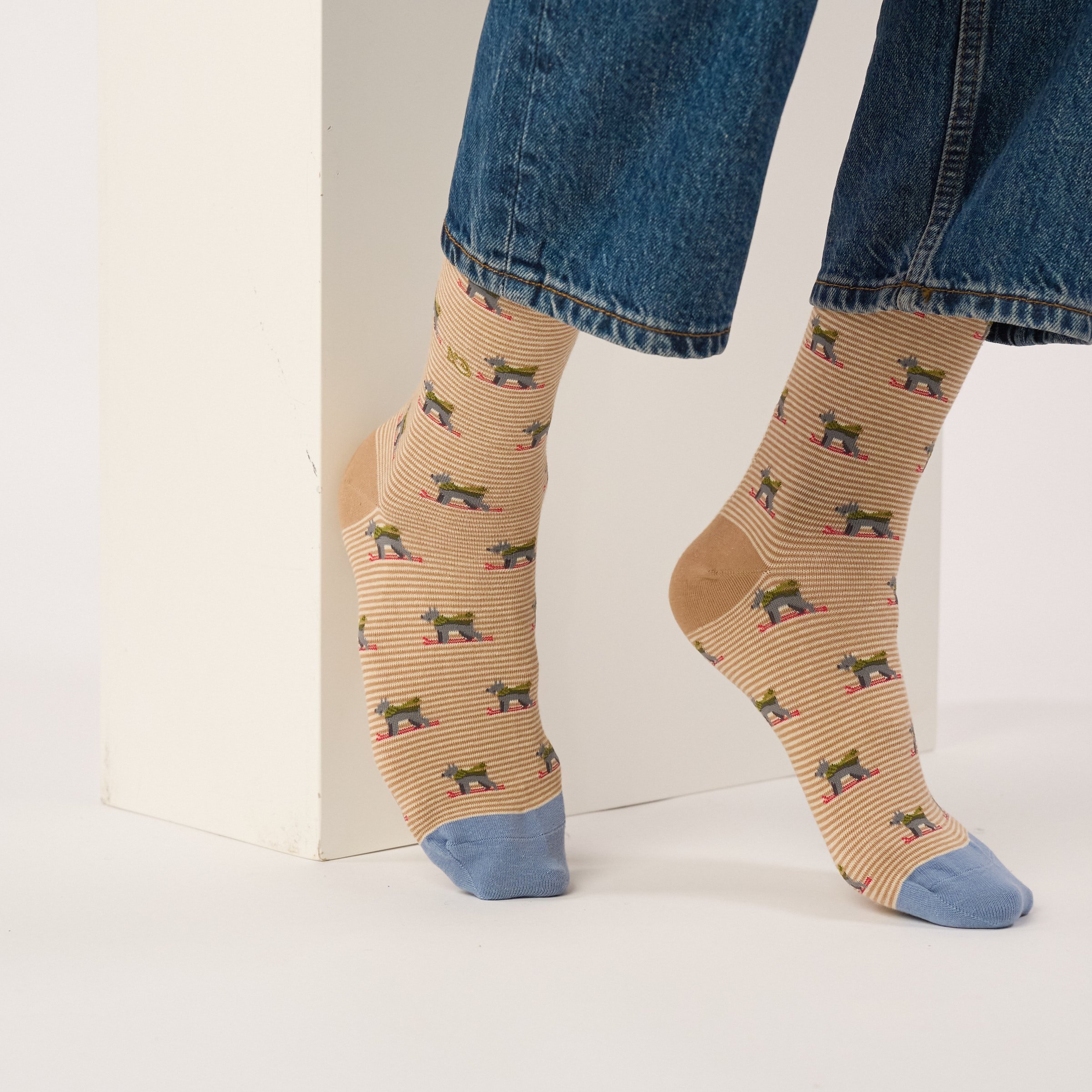 Combed Cotton Animal Socks | Brown BILLYBELT Men