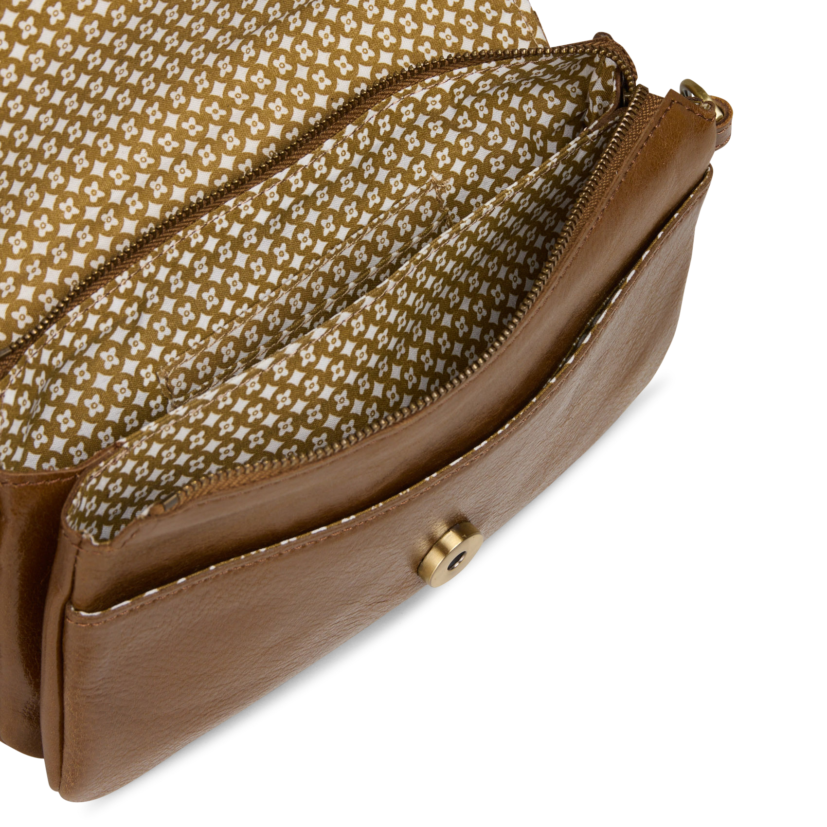 Umhängetasche aus Leder MILA LOUISE Beige