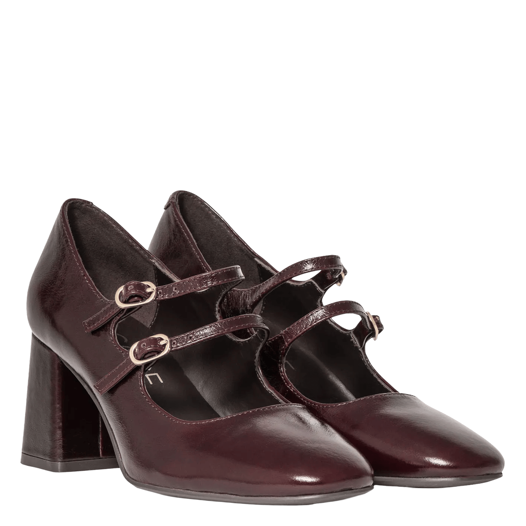Patent leather strappy pumps BOCAGE Purple