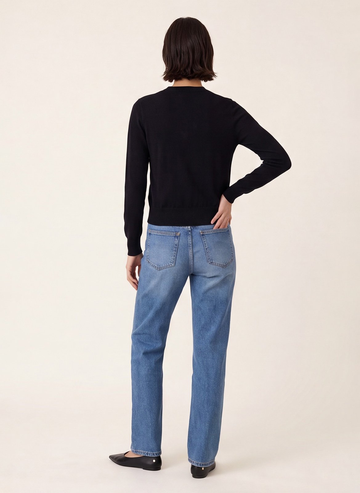 Rechte cardigan met ronde hals KOOKAI Zwart