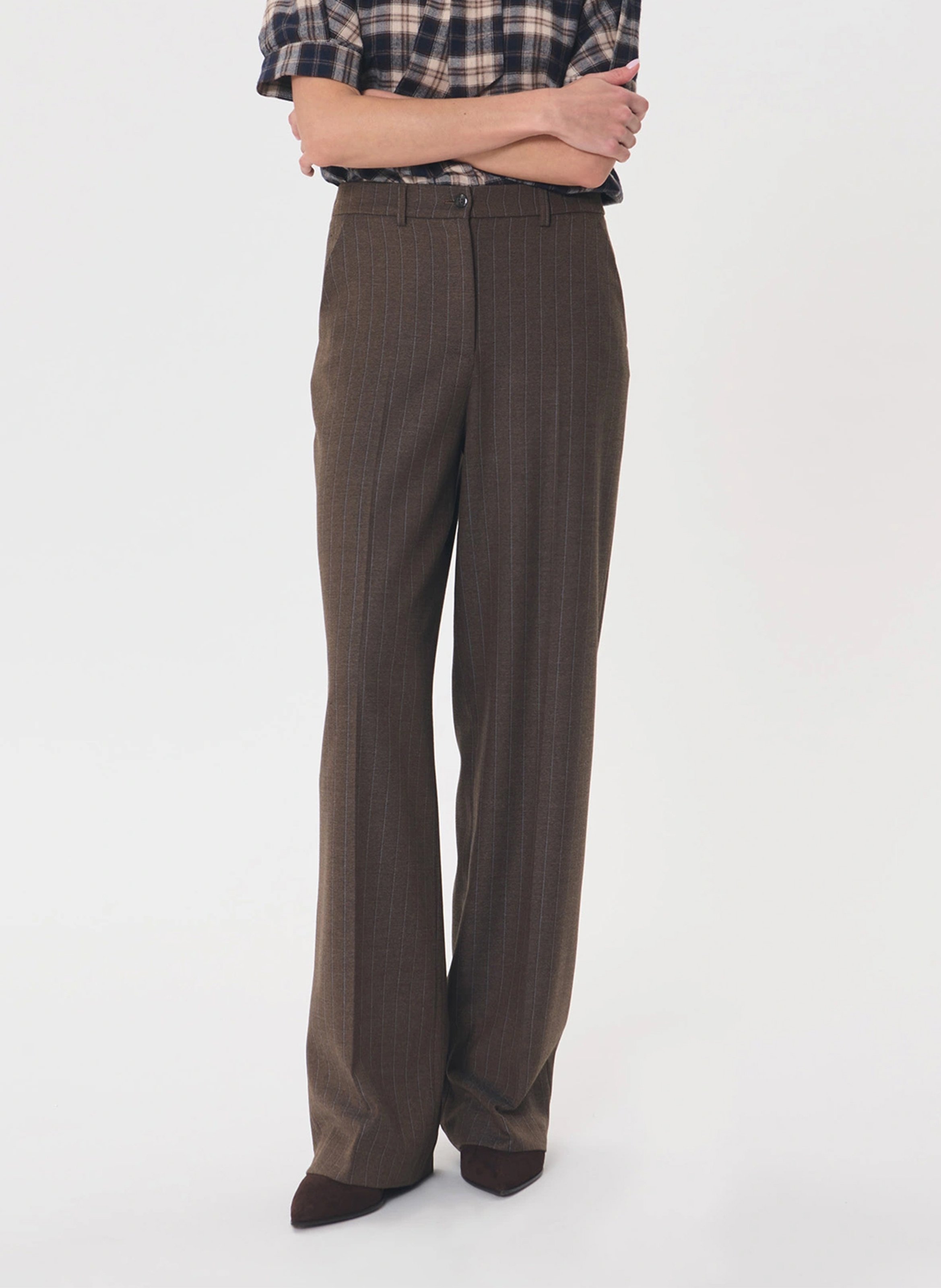 Pantalon large TARA JARMON Marron