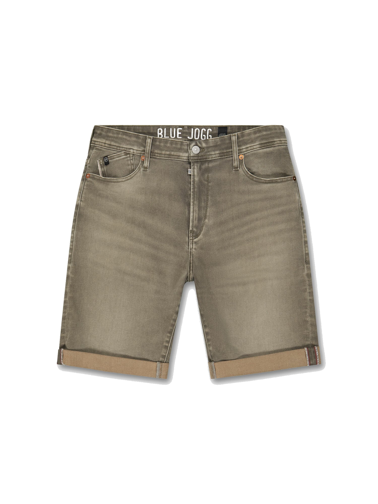 Zip-Up Denim Bermuda Shorts LE TEMPS DES CERISES Grey
