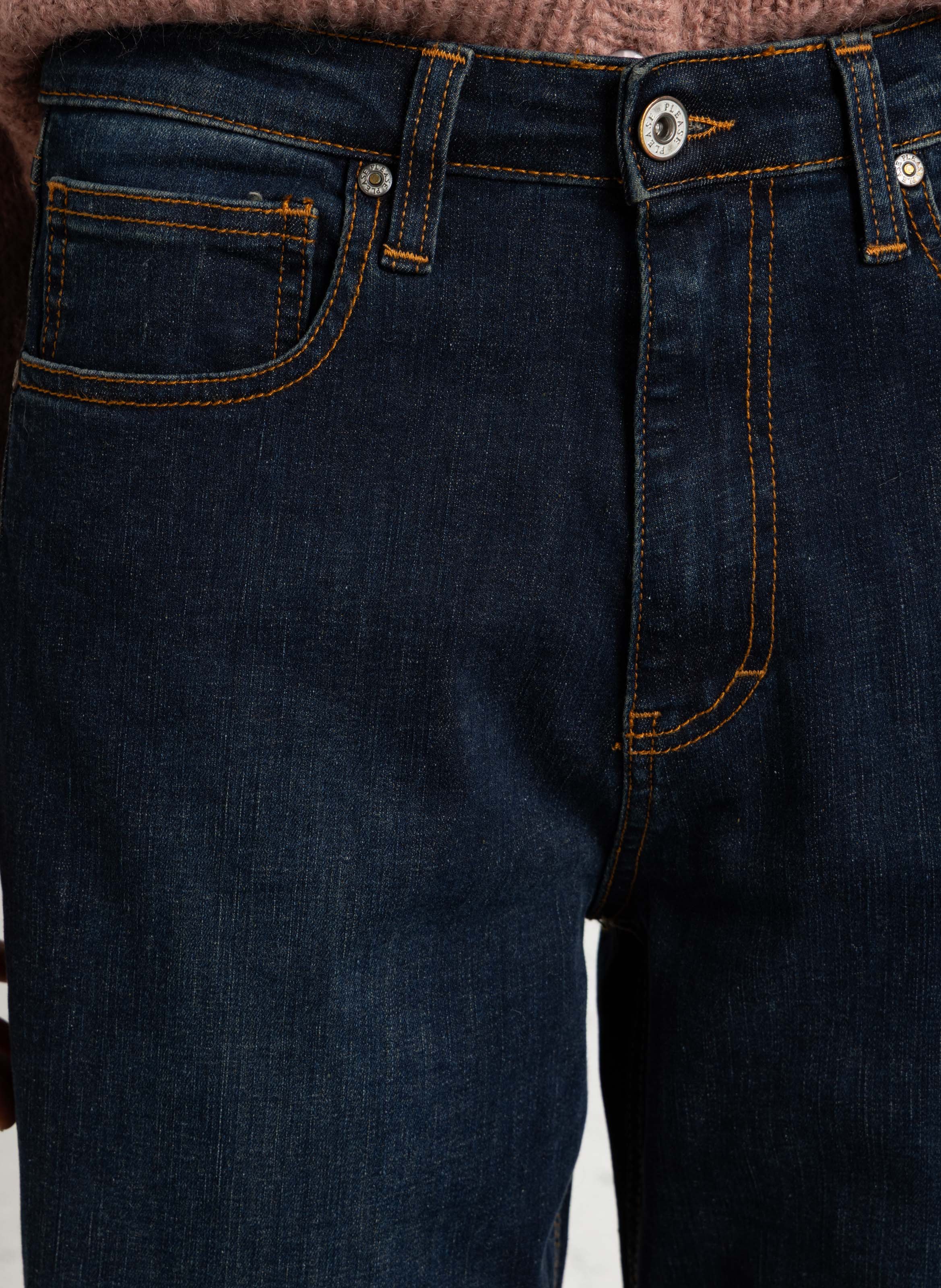 Weite Jeans aus Baumwoll-Mix PLEASE Blau