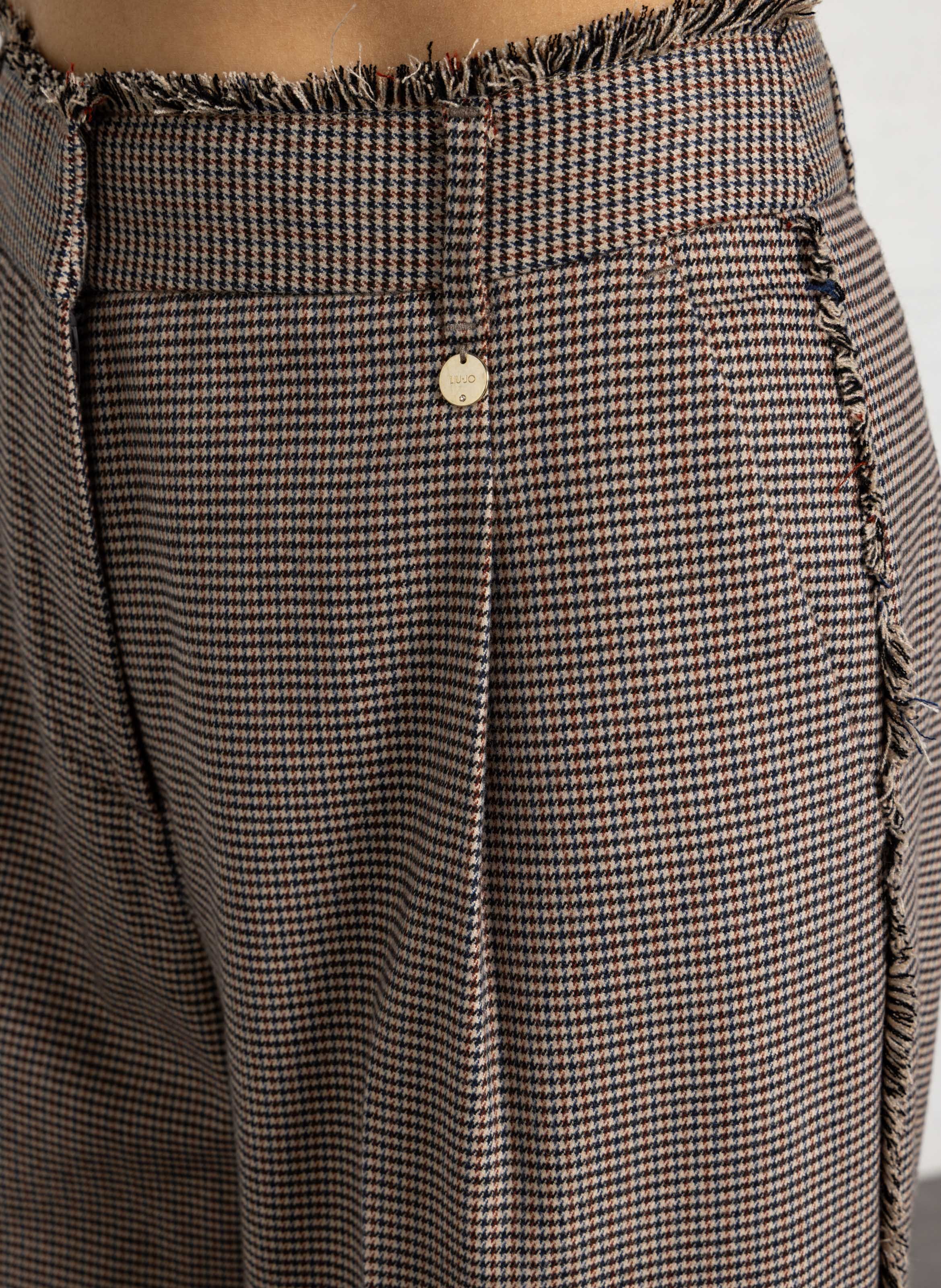 Weite, bedruckte Taillenhose LIU JO Braun
