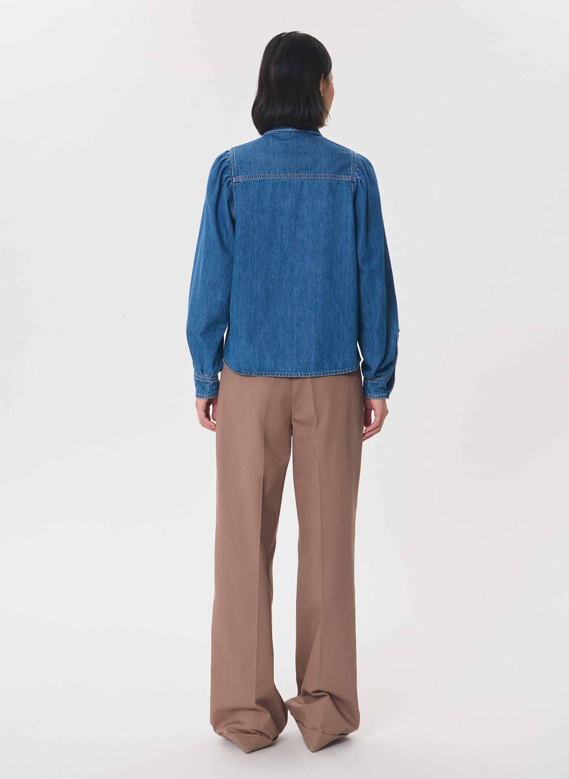 Gerade geschnittenes Jeanshemd mit Knopfleiste TARA JARMON Blau