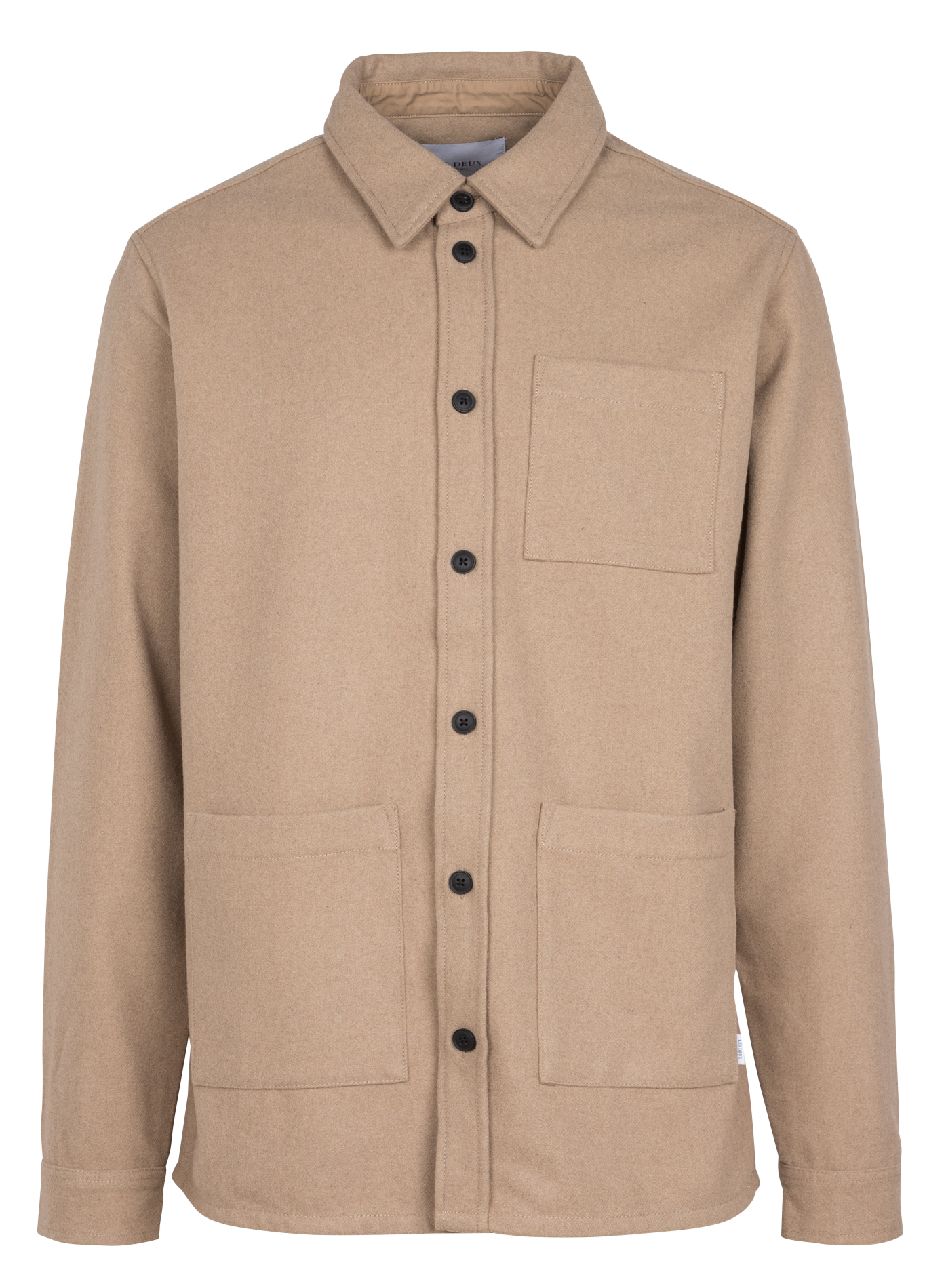 Surchemise col classique en laine mélangée LES DEUX Beige