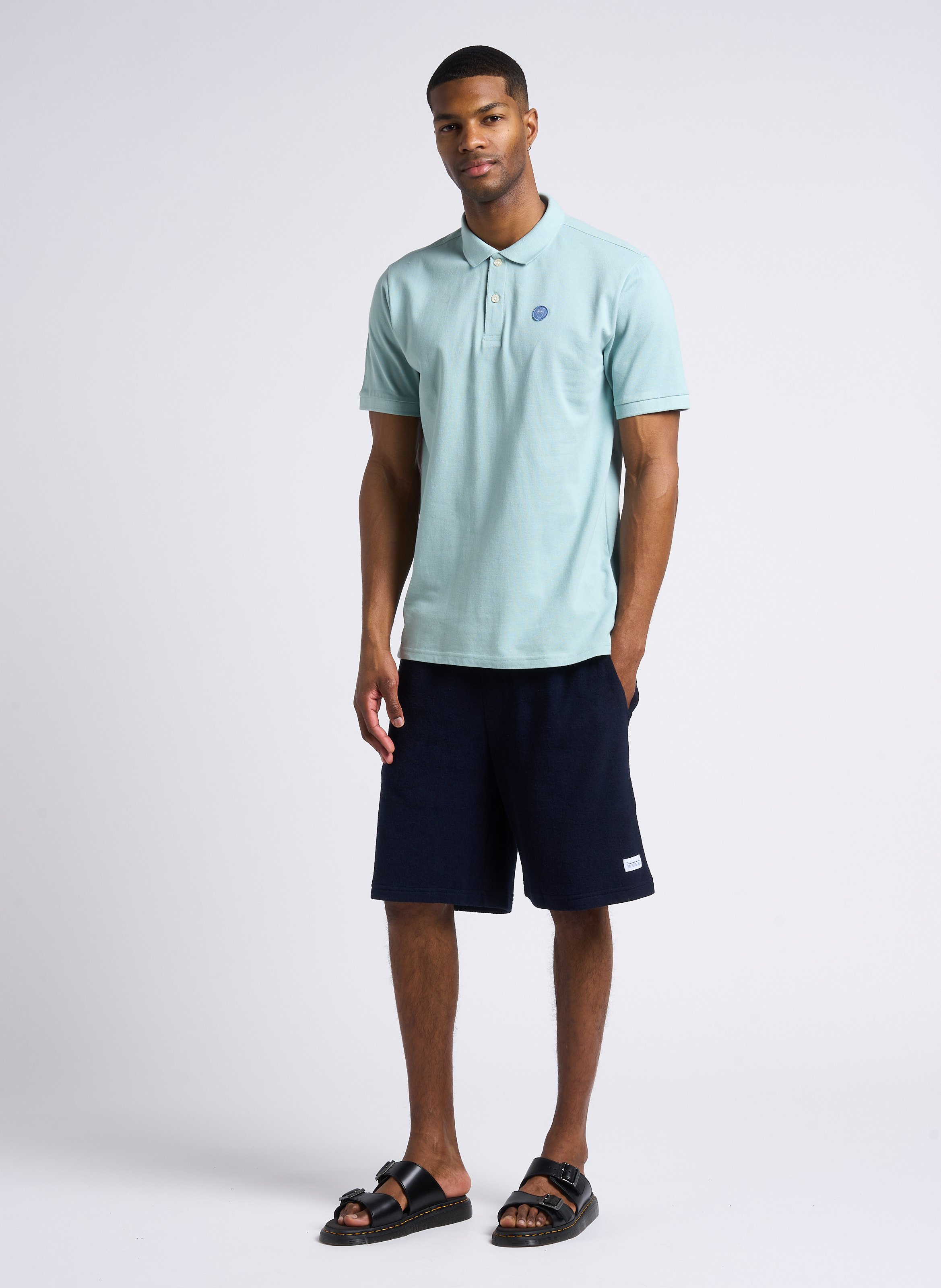 Poloshirt aus Bio-Baumwolle, Regular Fit KNOWLEDGE COTTON APPAREL Grau