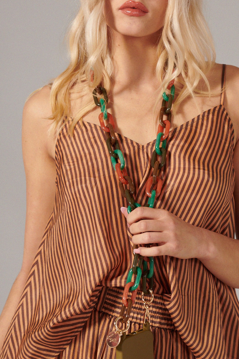 Resin phone chain LA COQUE FRANCAISE Orange