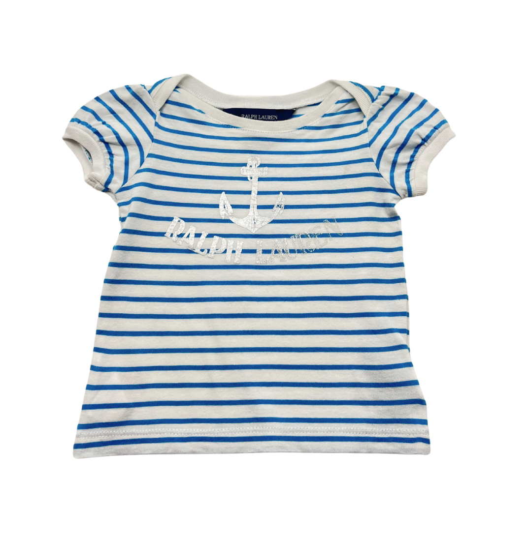 Blue Baby T-shirt - 9 months POLO RALPH LAUREN - Seconde Main Blue