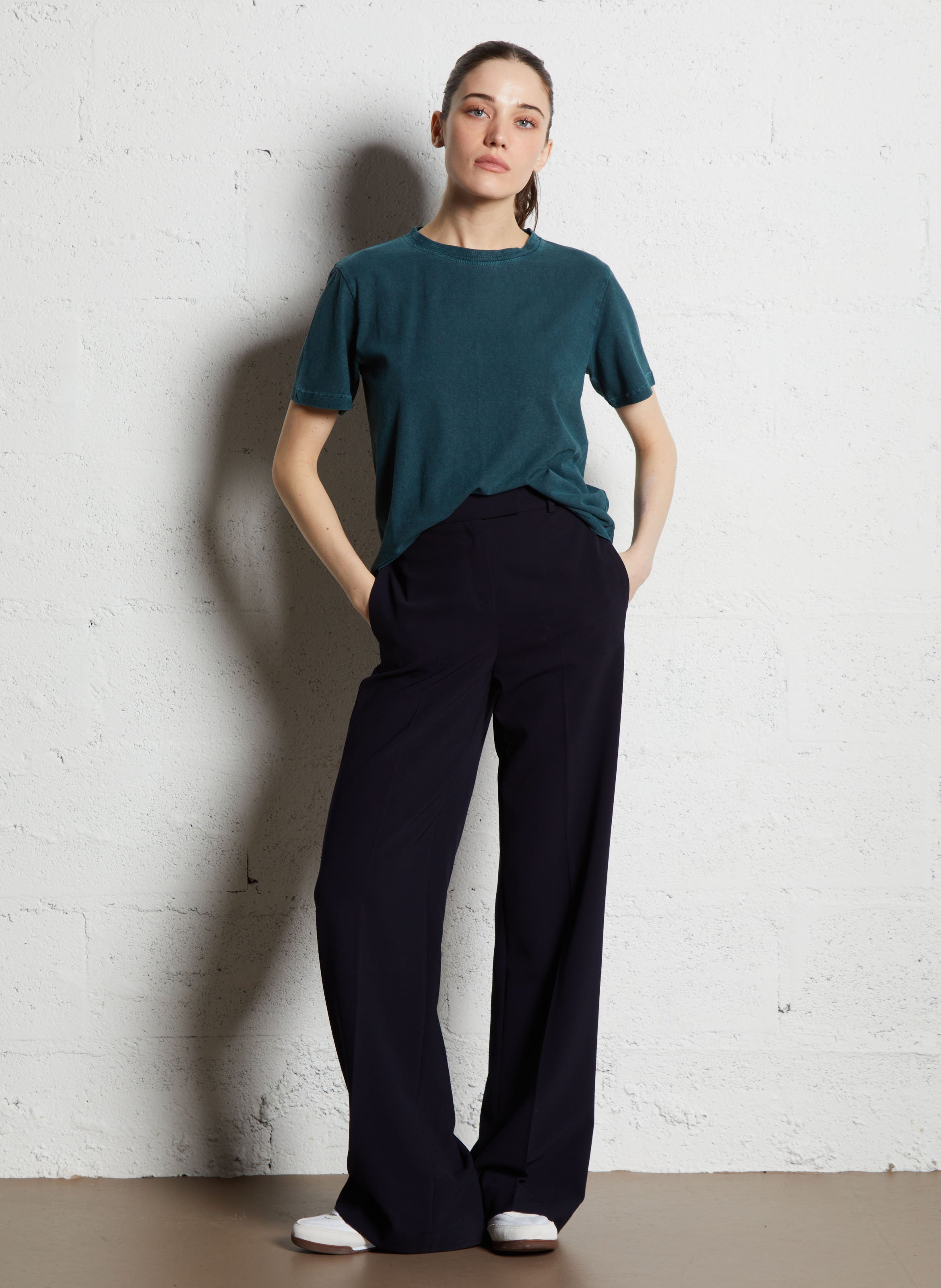 Straight pleated pants MAISON 123 Blue