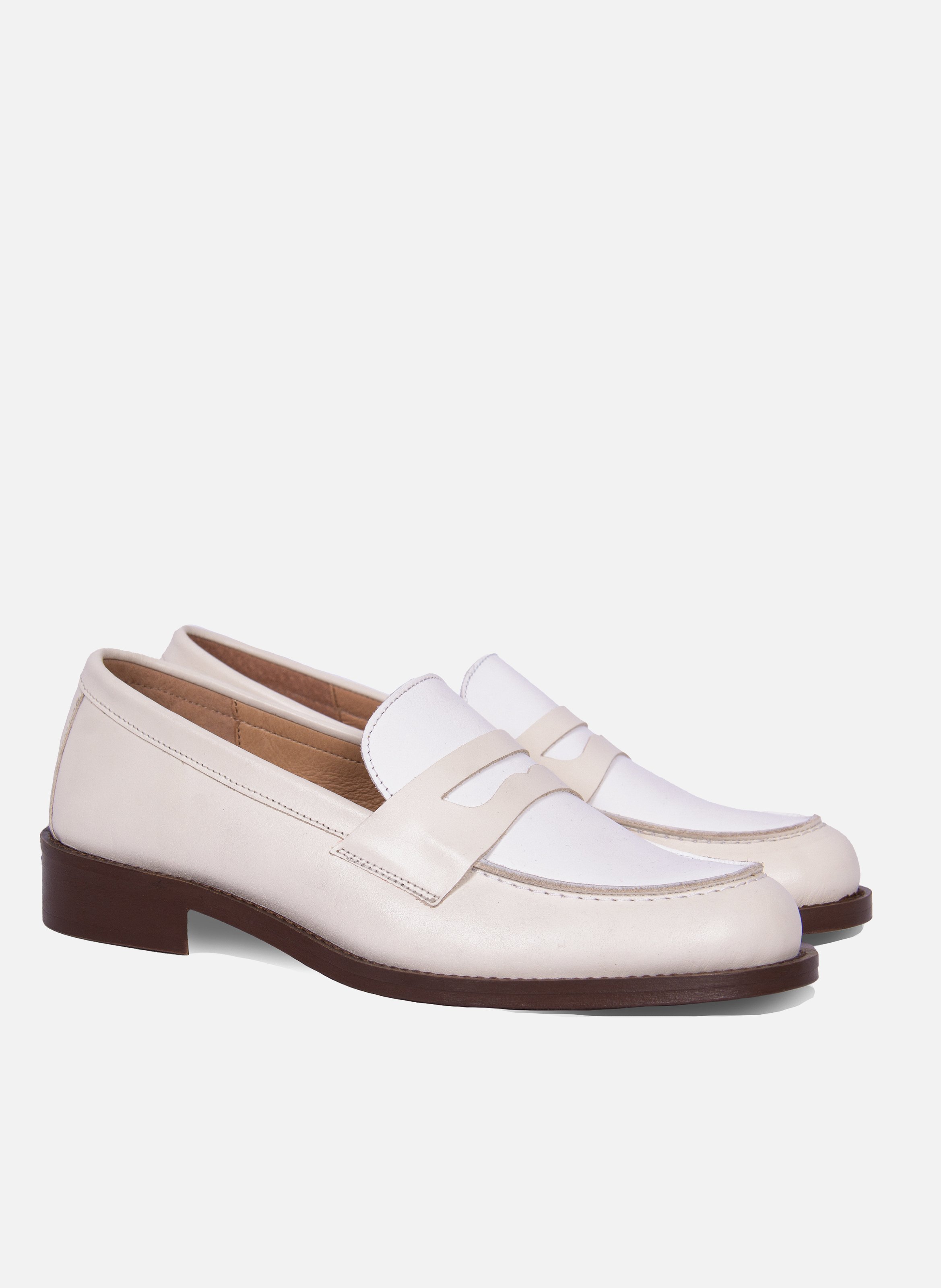 Leather loafers JULES & JENN Beige