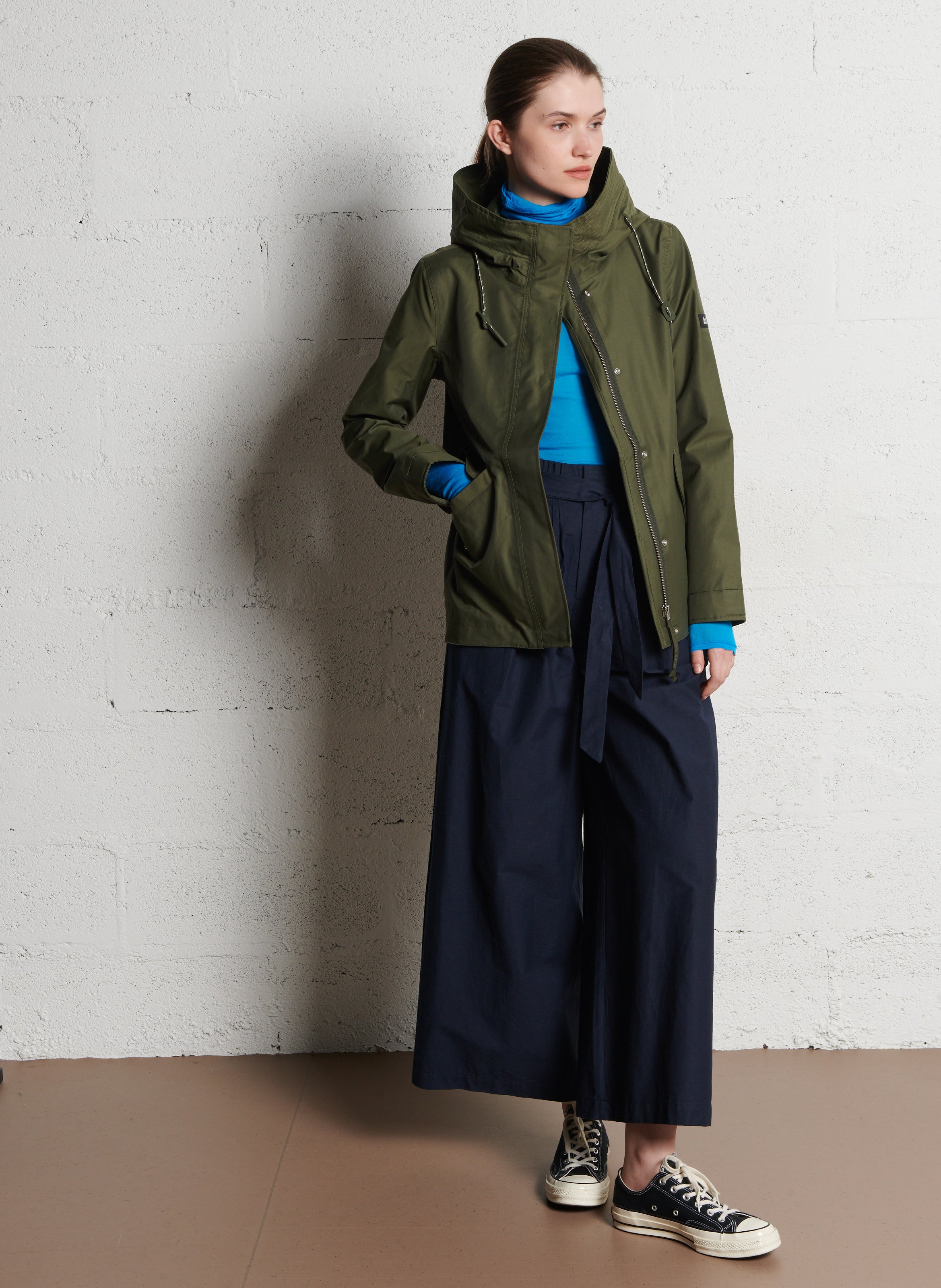 Cotton-blend hooded parka AIGLE Green