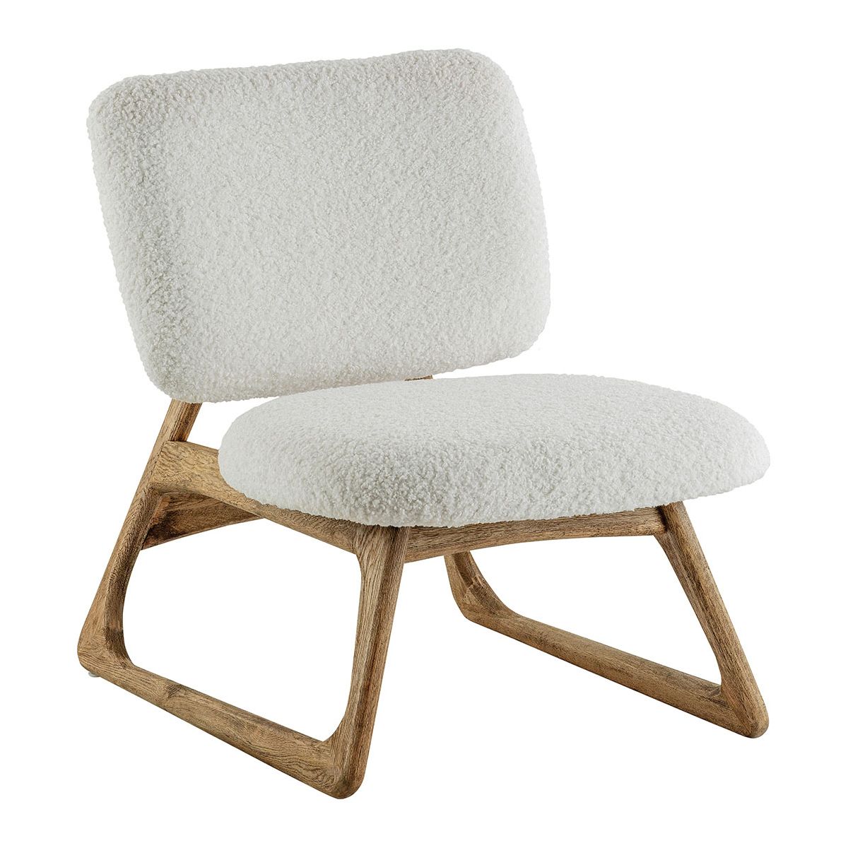 Fauteuil en bouclette BLANC D'IVOIRE Blanc