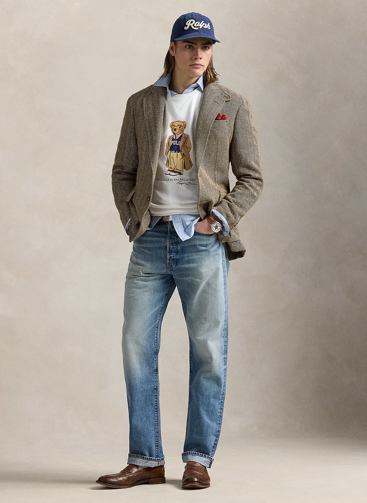 Rechte sweater van katoenmix POLO RALPH LAUREN Wit