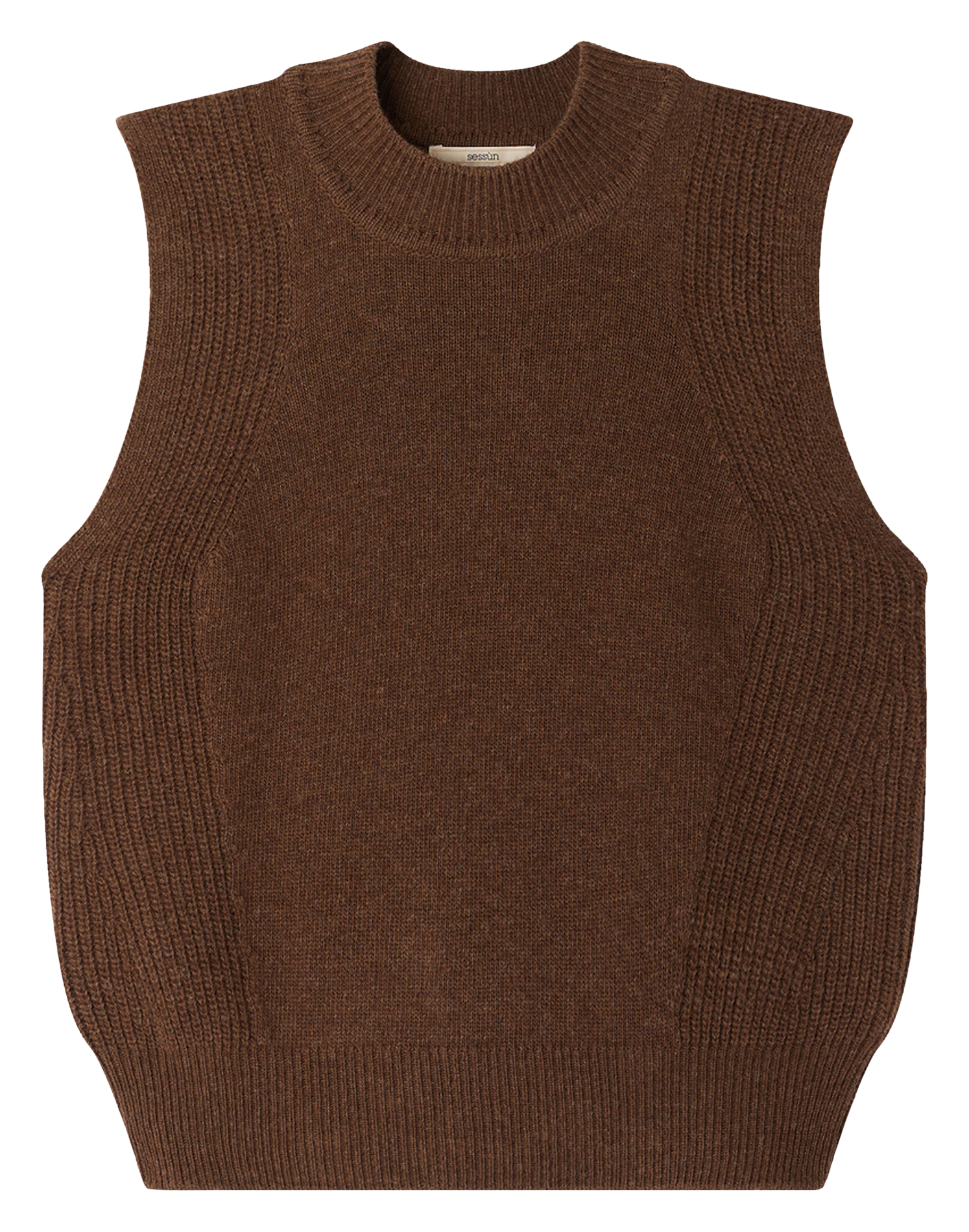 Pull col rond en laine SESSUN Gris