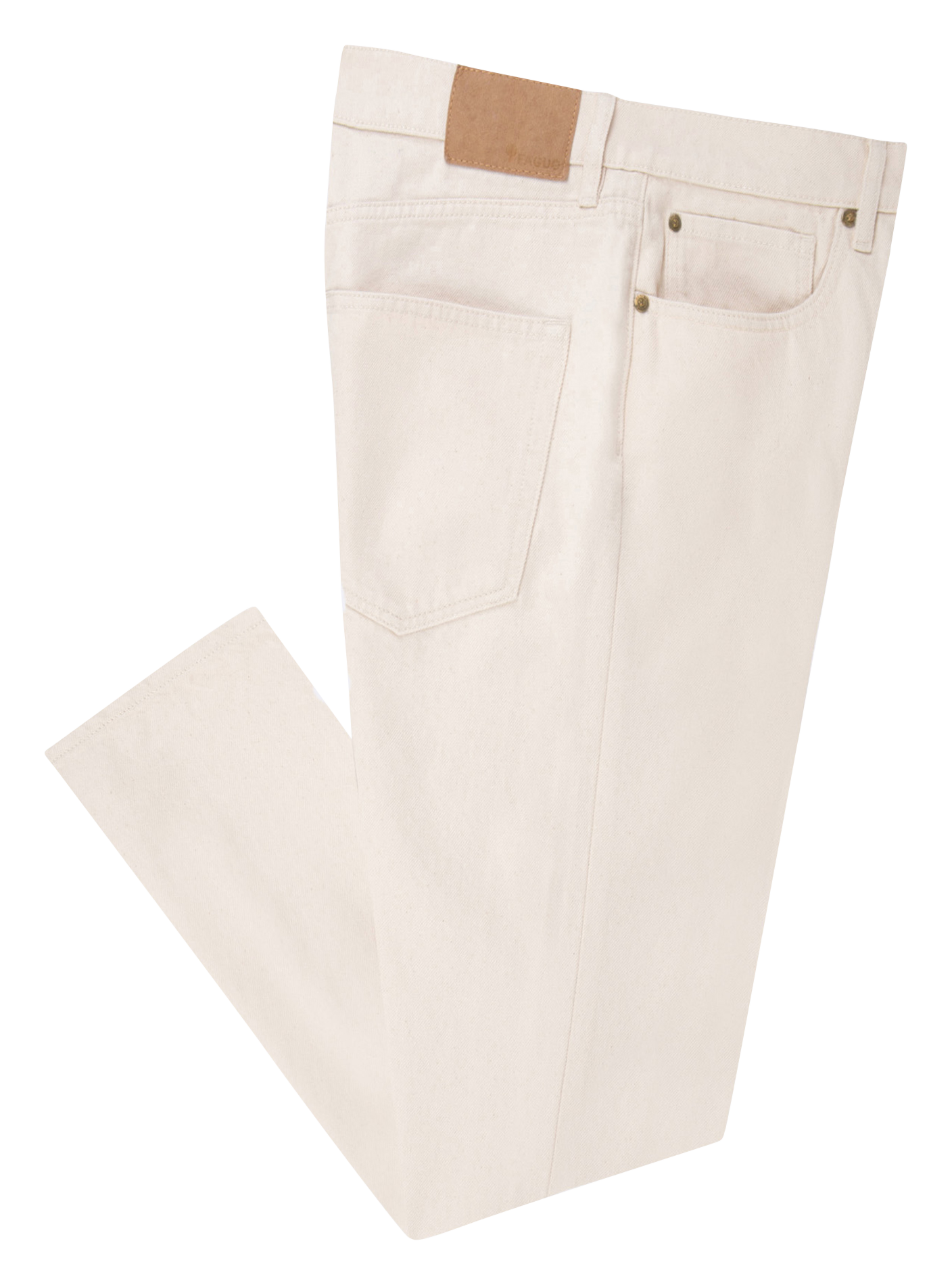 Cotton-blend straight jeans FAGUO Beige