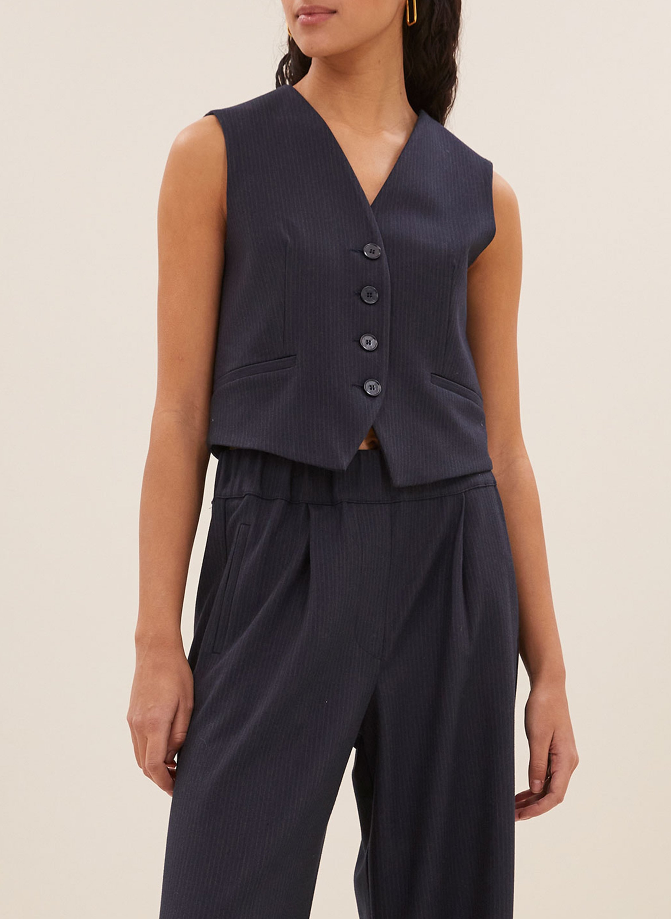 Gilet sans manches à rayures BY BAR Bleu