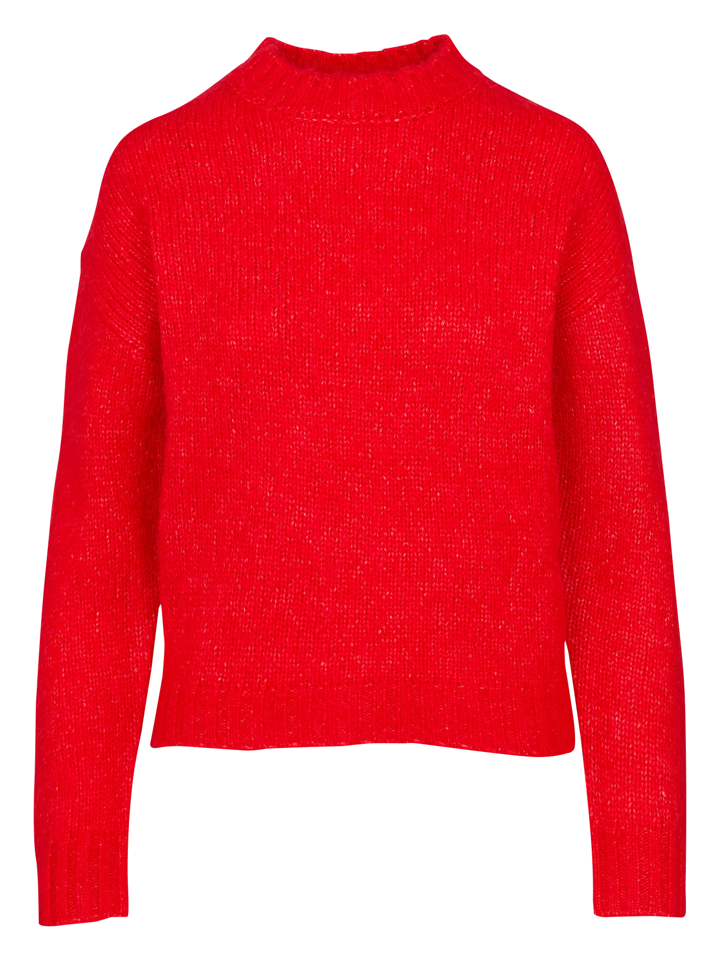 Pull droit col rond en laine mélangée  HARTFORD Rouge