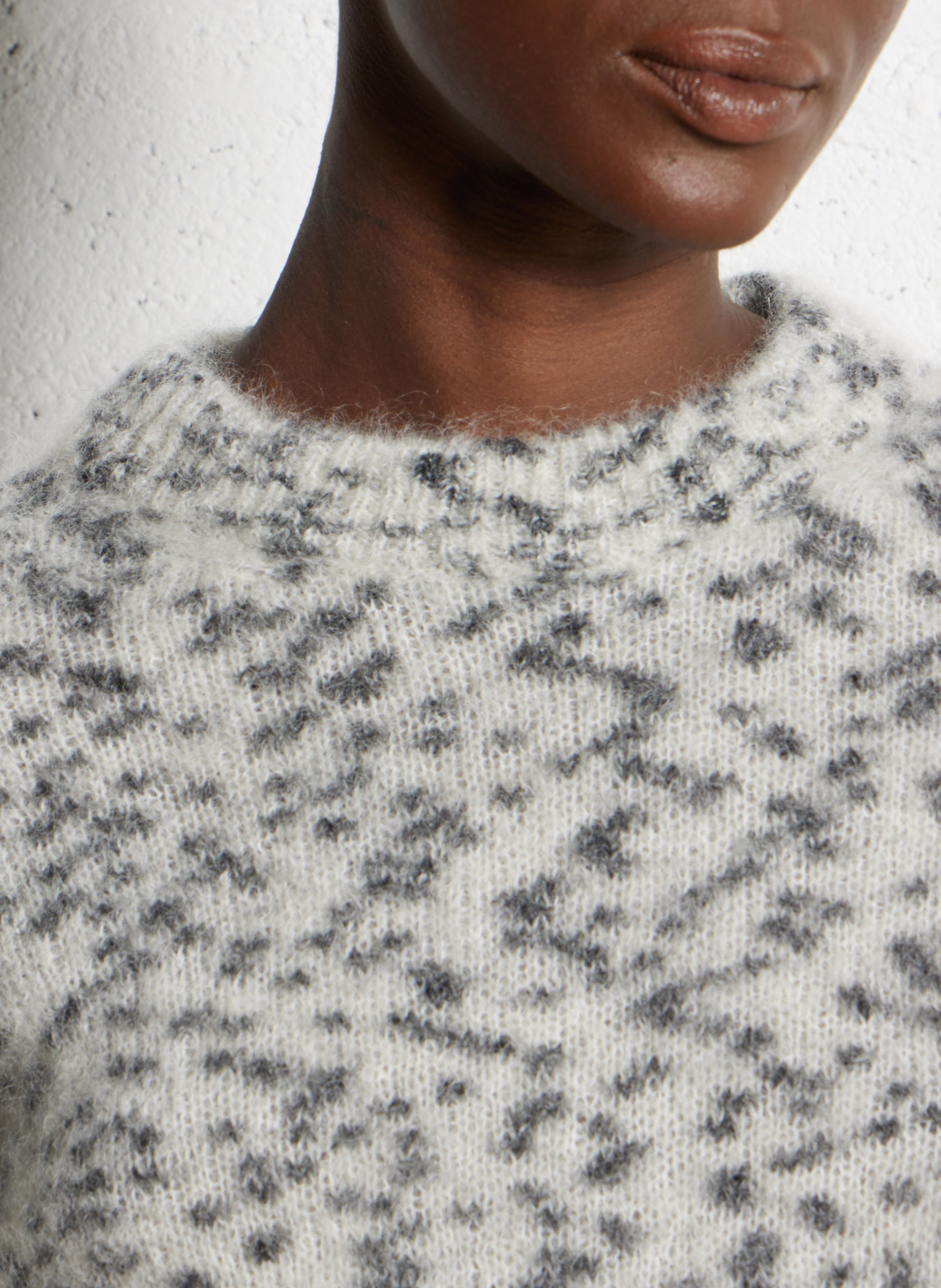 Blended wool oversize sweater DES PETITS HAUTS White