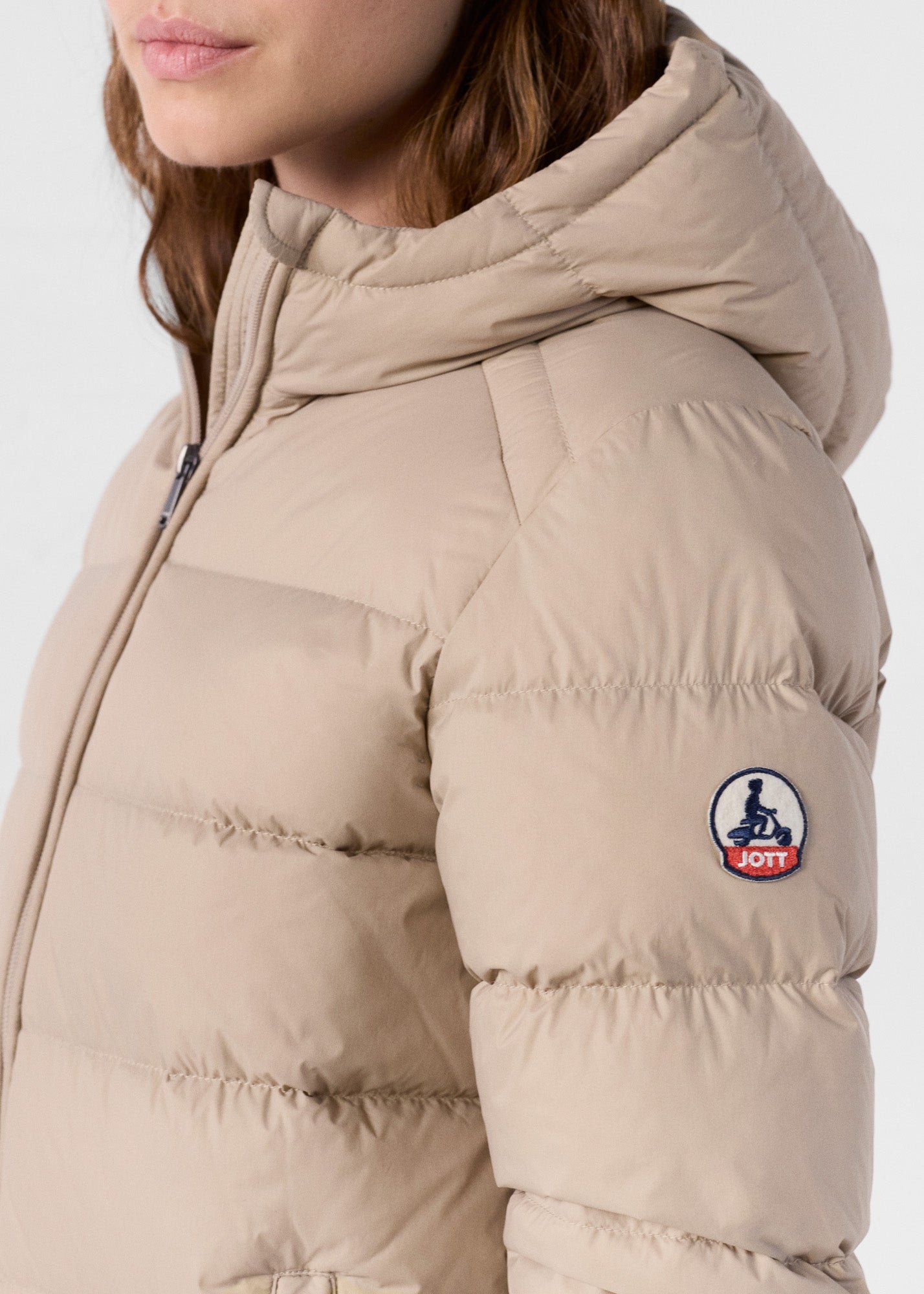Johanne Comfort Puffer Jacket JOTT Beige