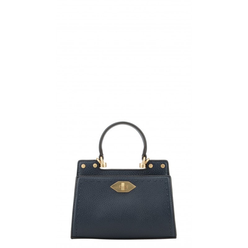 Handbag - cowhide leather POURCHET Blue